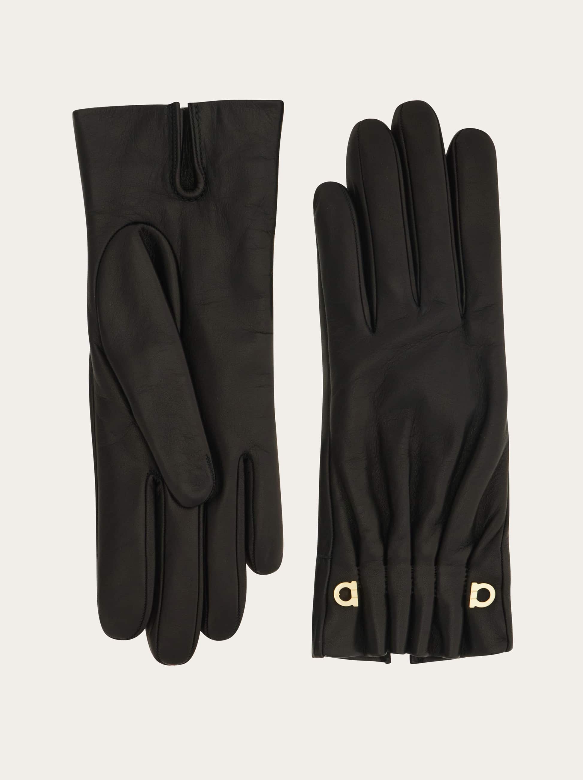 Ferragamo Lined Gloves In Black
