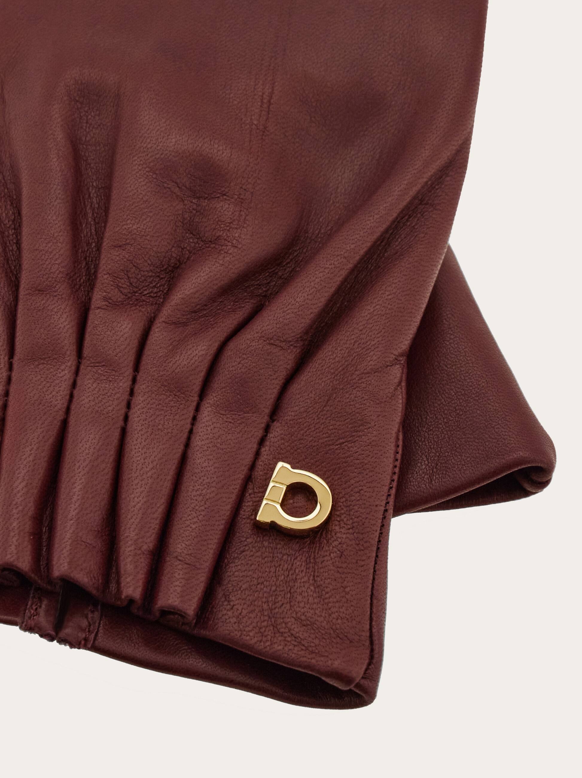 Ferragamo Lined Gloves In Brown