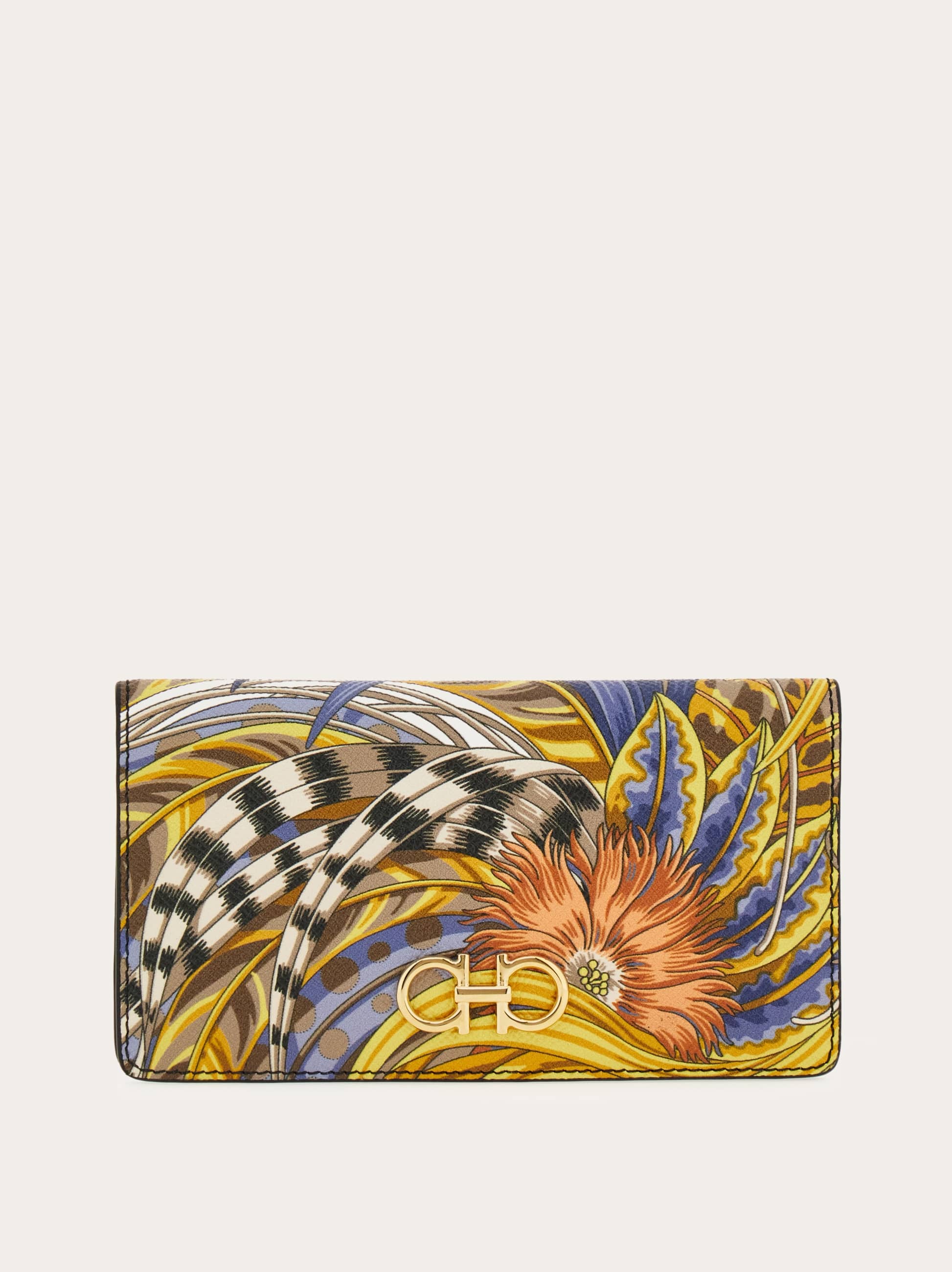Ferragamo Gancini Continental Wallet In Multi