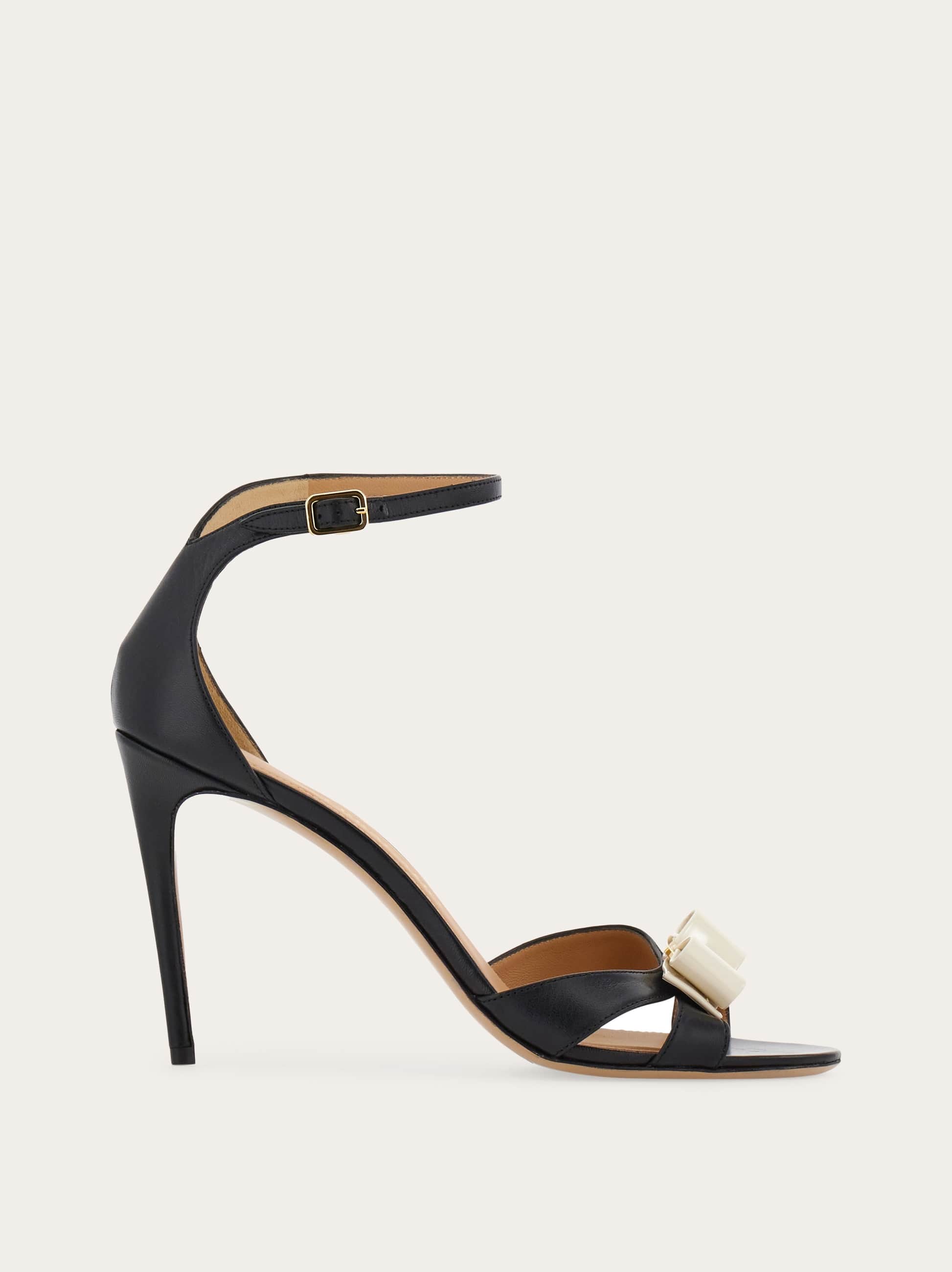 Ferragamo Vara Bow Embellished Sandal In Black