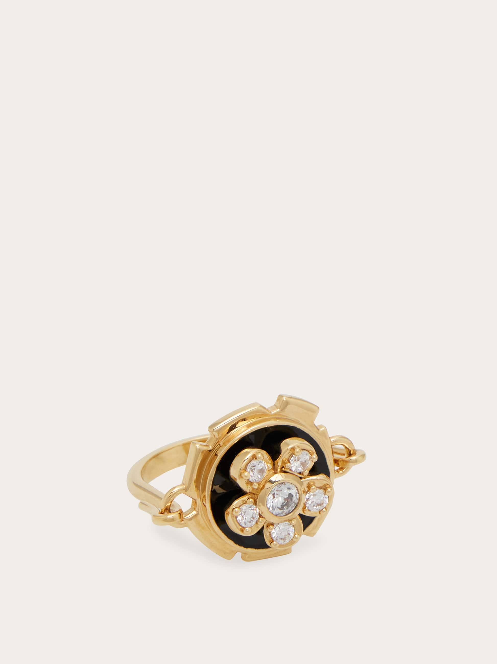 Ferragamo Women Flower ring - size 50 Gold