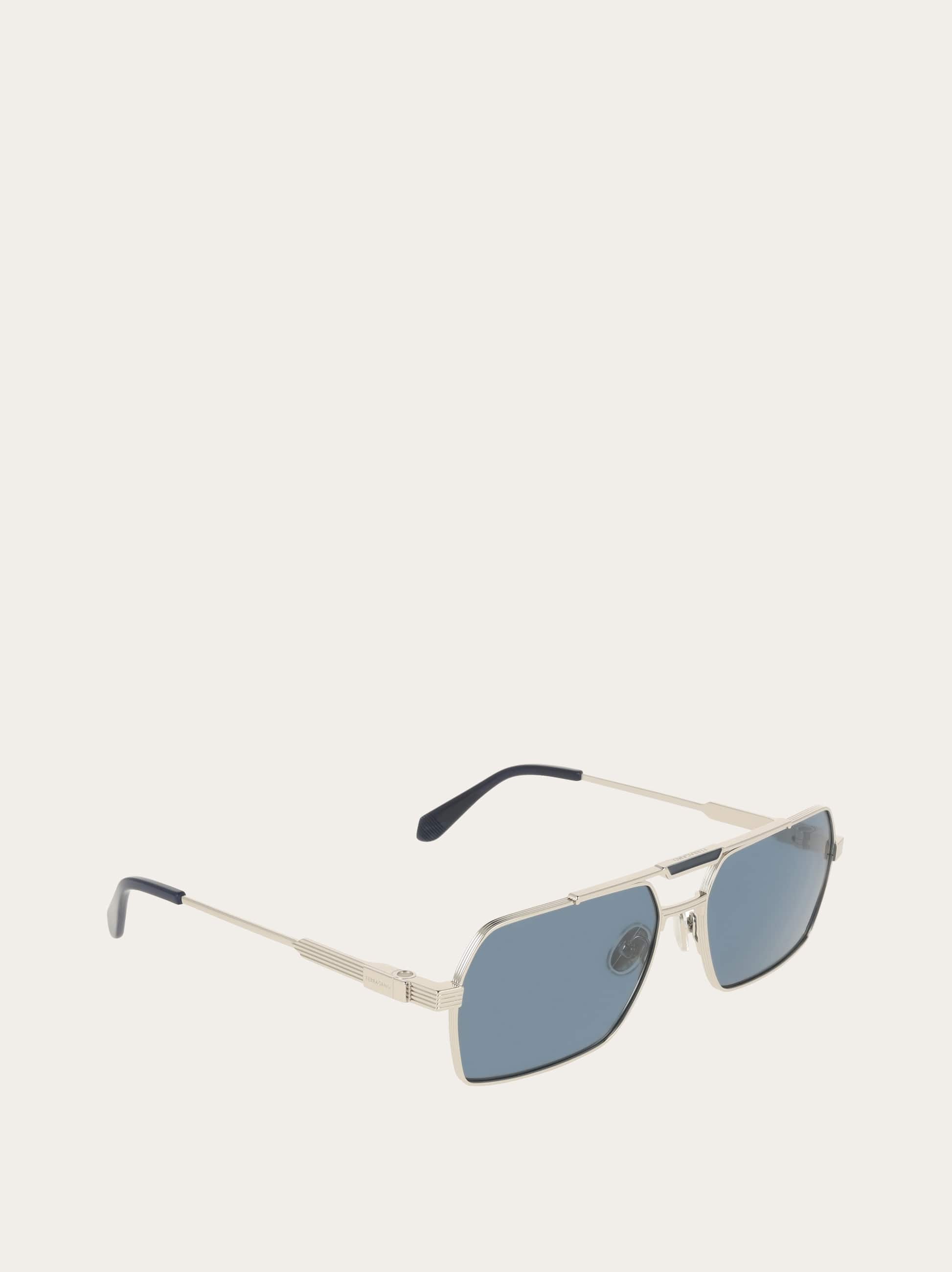  Ferragamo Herren Navigator-sonnenbrillen Silber 