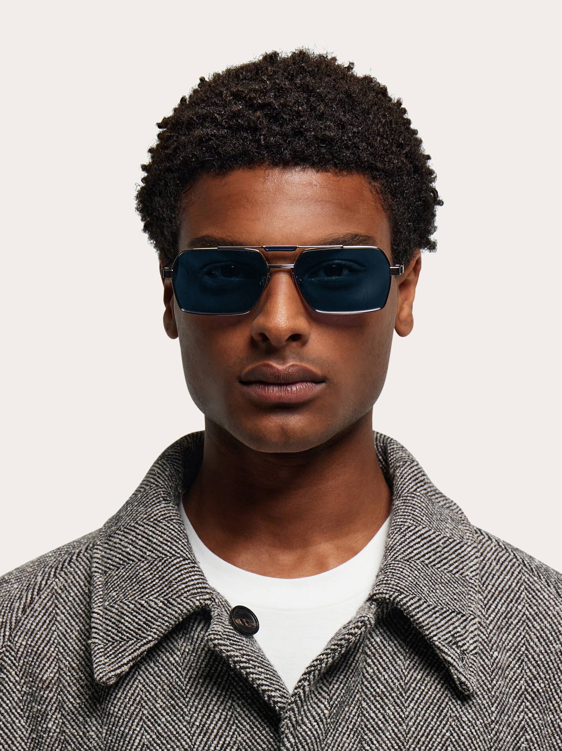  Ferragamo Herren Navigator-sonnenbrillen Silber 