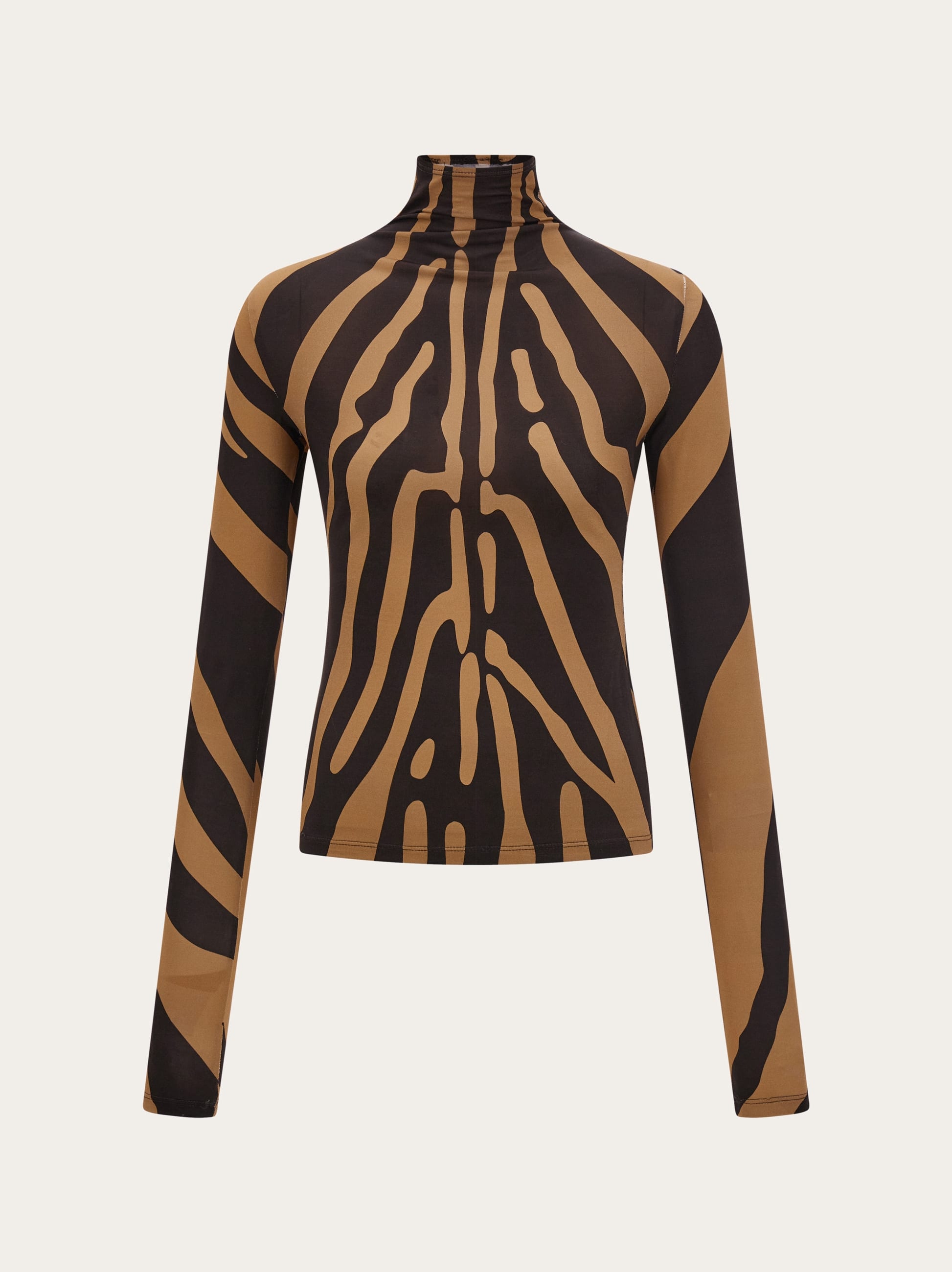 Ferragamo Women Stretch jersey turtleneck Beige