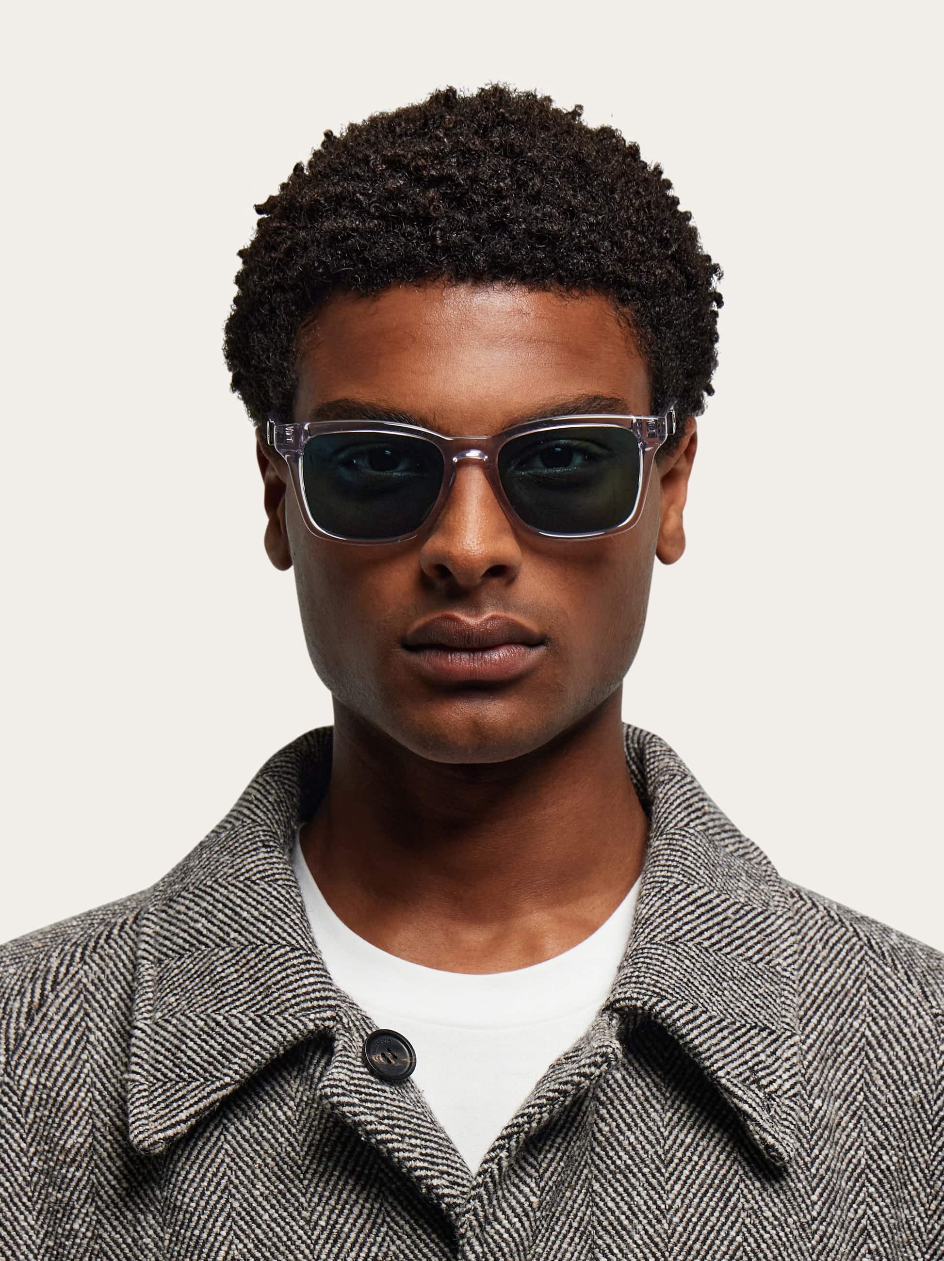  Ferragamo Herren Rechteckige Sonnenbrillen Colorless 