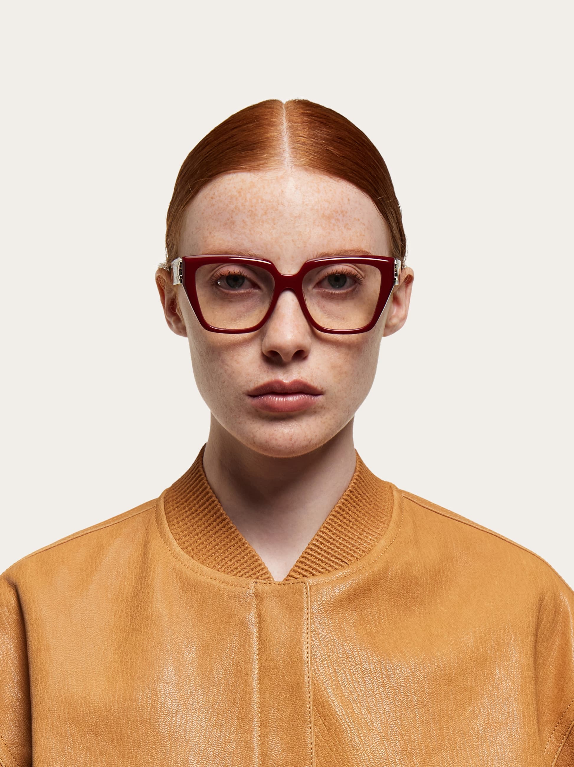  Ferragamo Damen Korrekturbrillen Rot 
