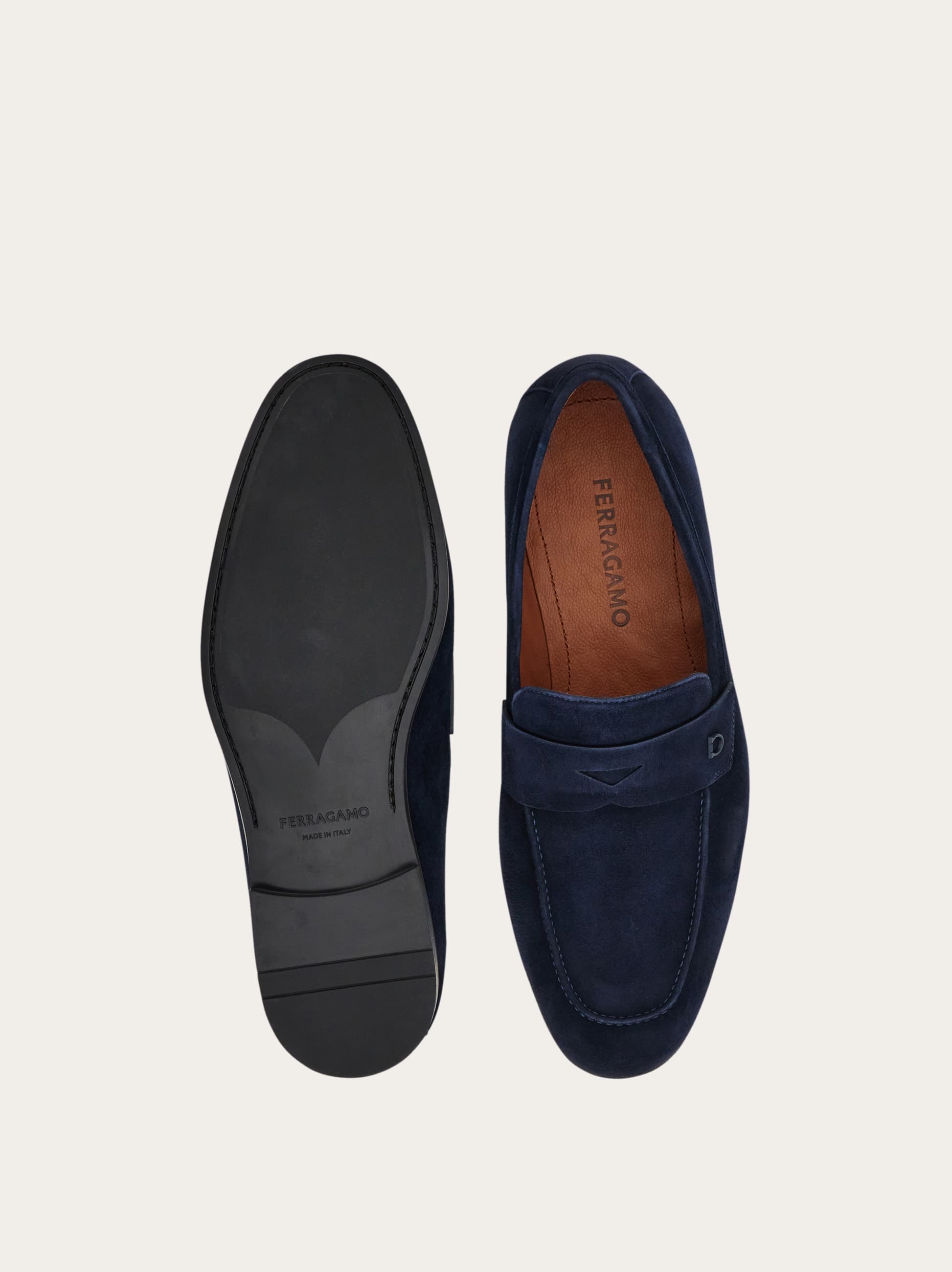  Ferragamo Herren Penny-loafer Blau Größe 40.5 