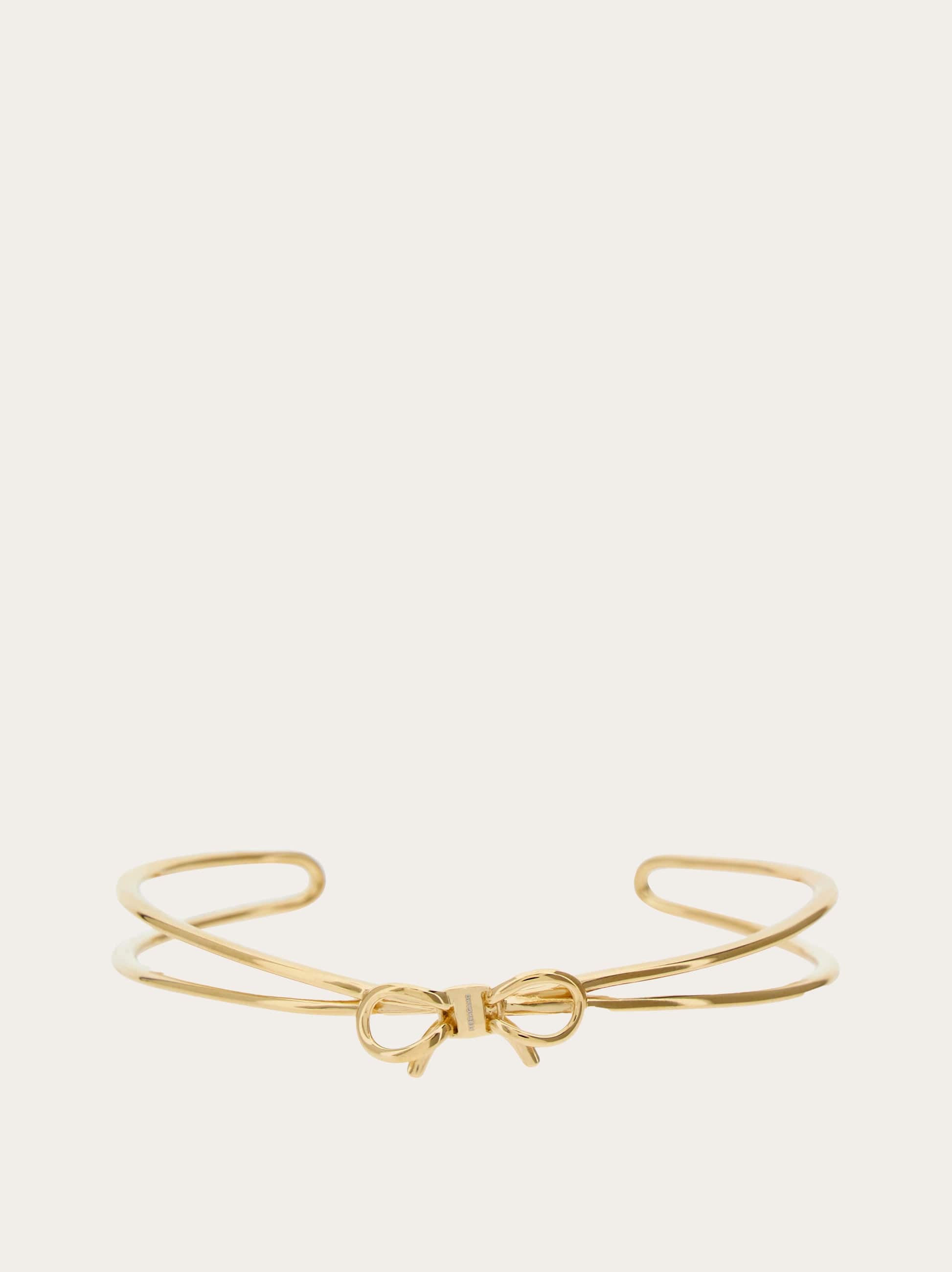 Ferragamo Bangle With Bow - Size M/l In Gold