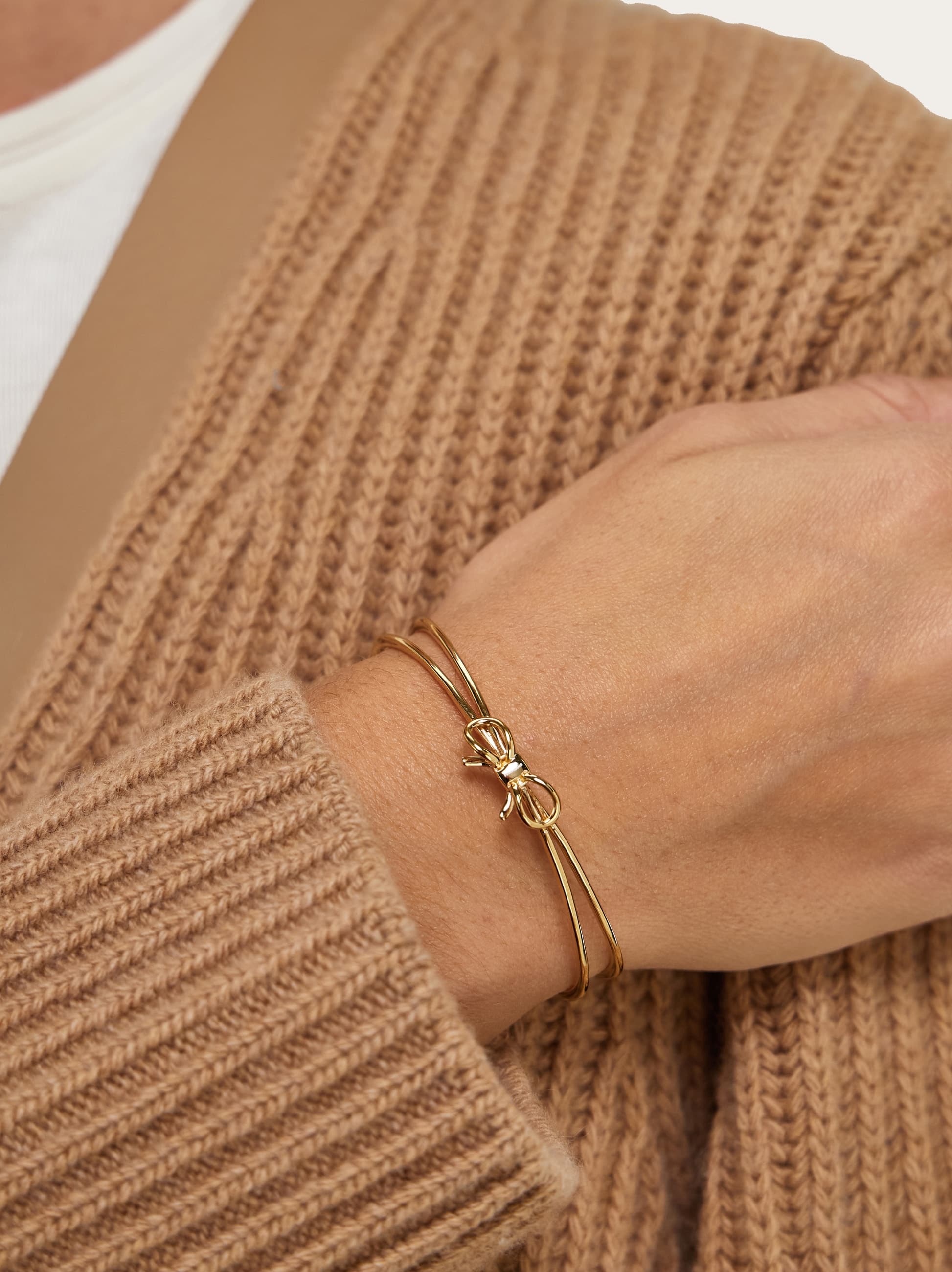  Ferragamo Damen Armband Mit Schleife (m/l) Gold 