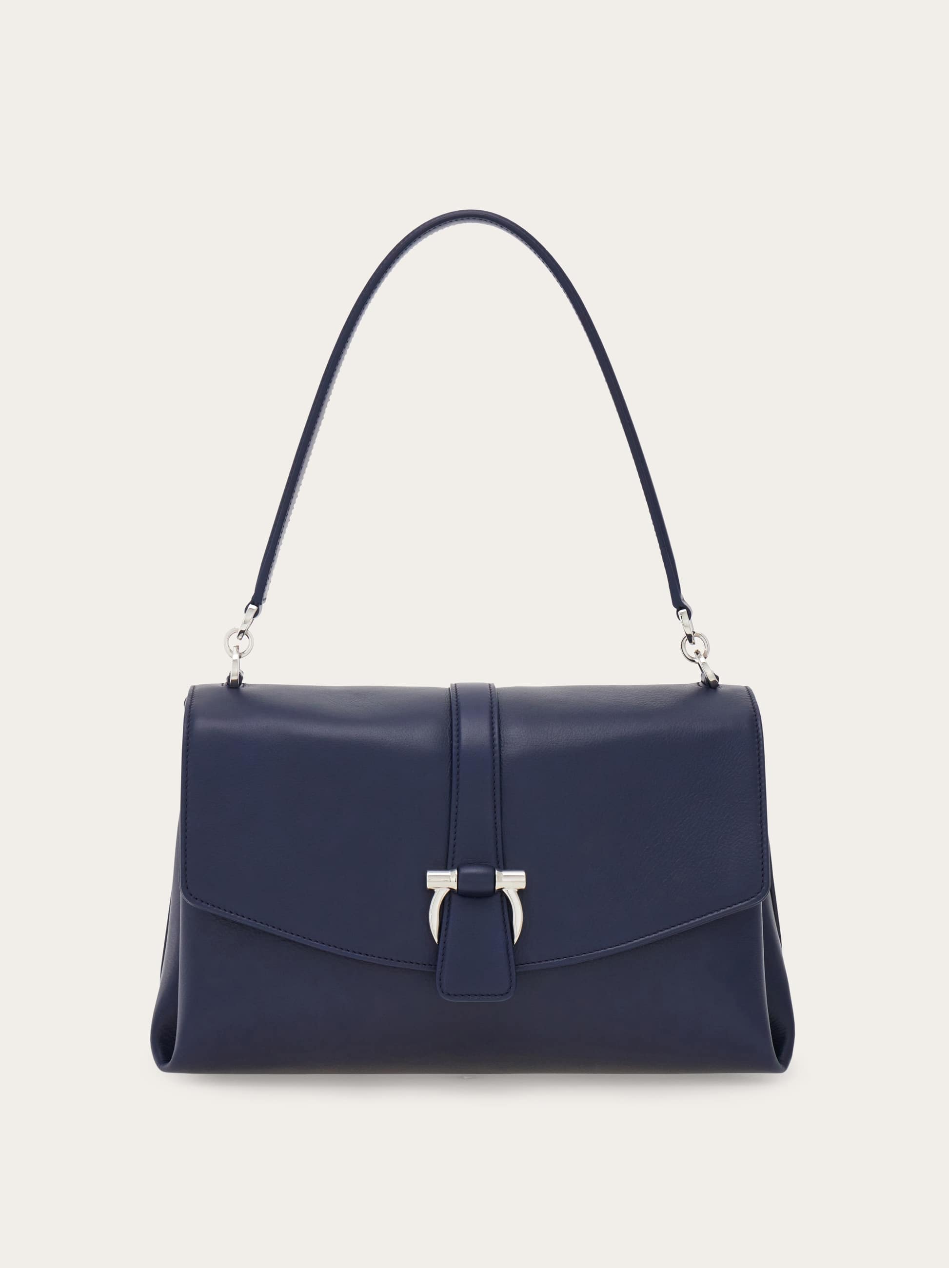 Ferragamo Donna Borsa a spalla con patta frontale (S) Blu