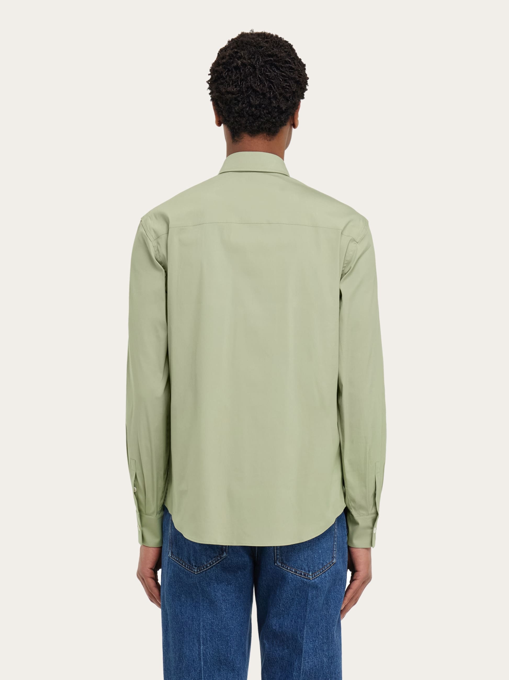  Ferragamo Herren Button-down-hemd Grün 