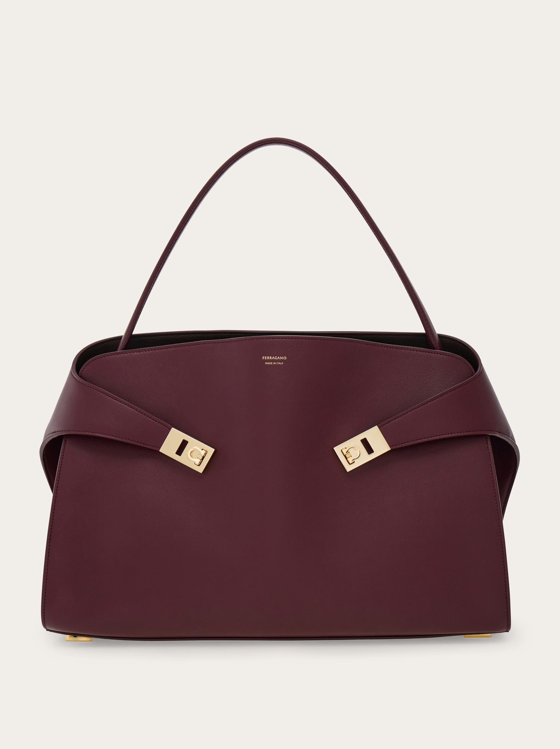 Ferragamo Donna Borsa a spalla Hug soft bicolore (L) Viola