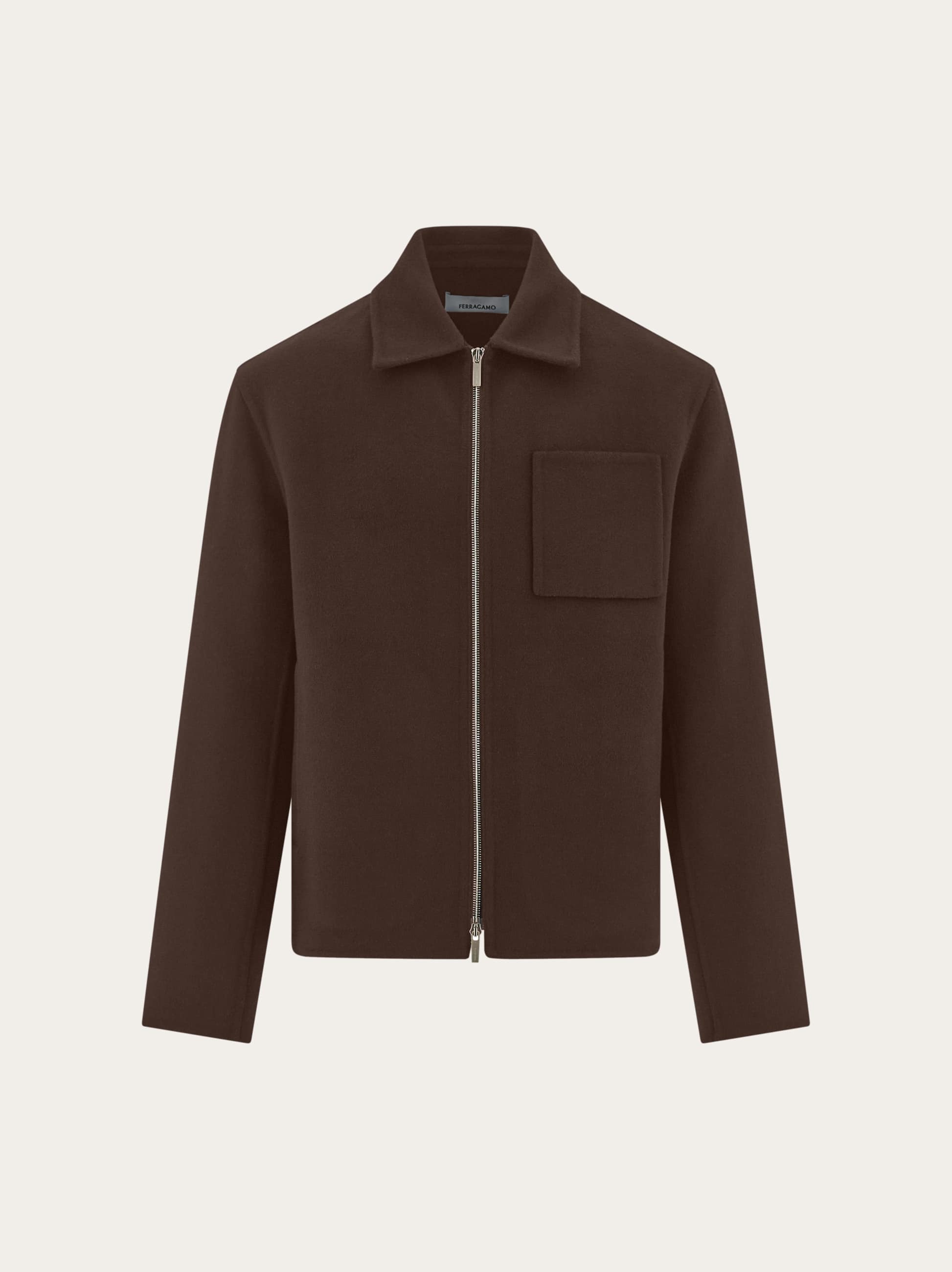 Ferragamo Uomo Blouson in misto cashmere Marrone