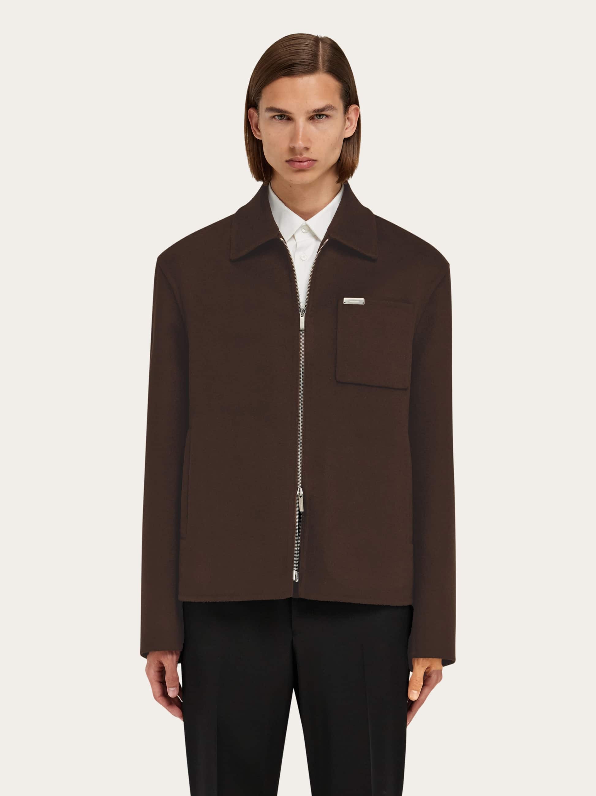  Ferragamo Herren Blouson Aus Mischkaschmir Braun 