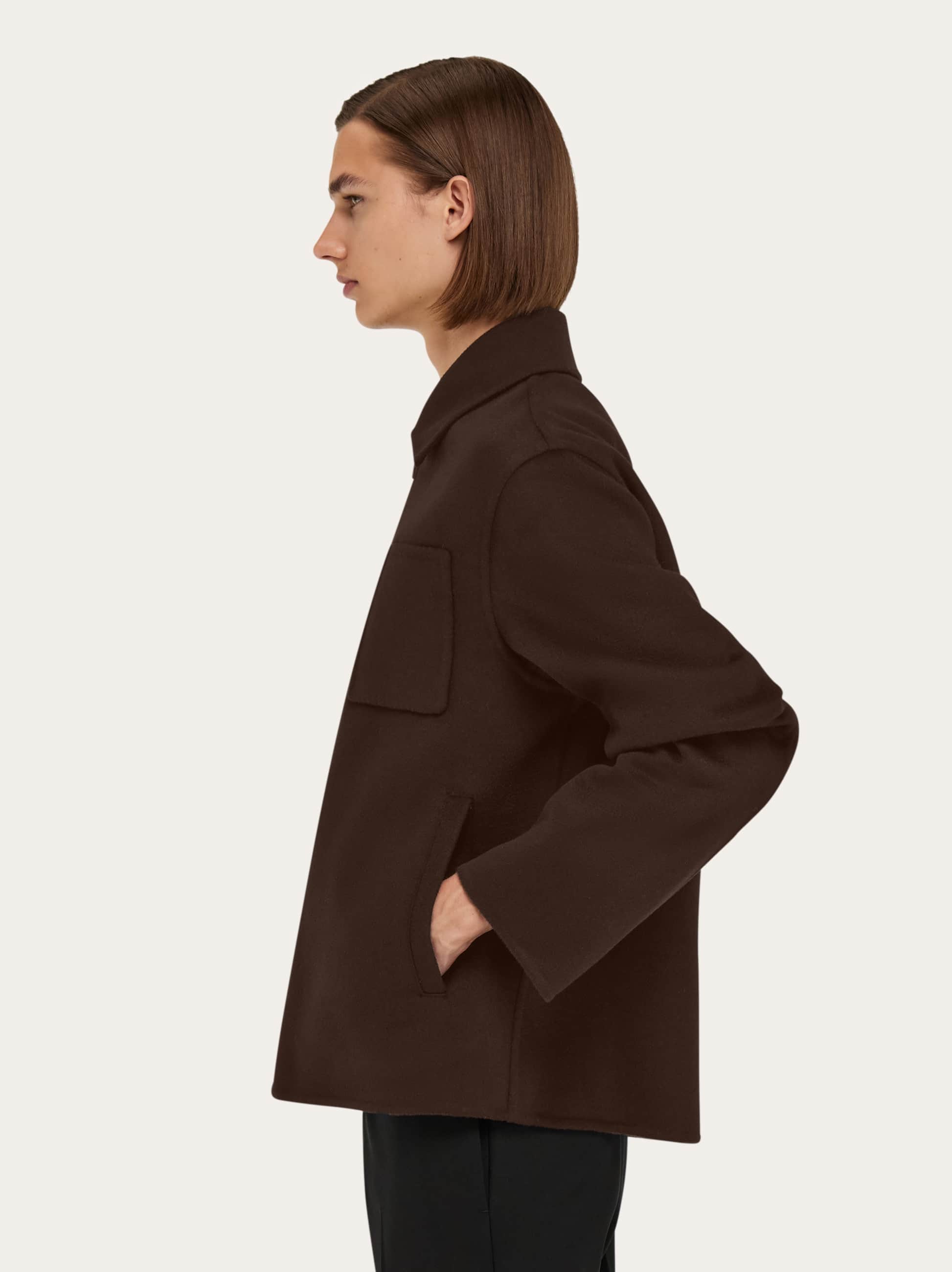  Ferragamo Herren Blouson Aus Mischkaschmir Braun 