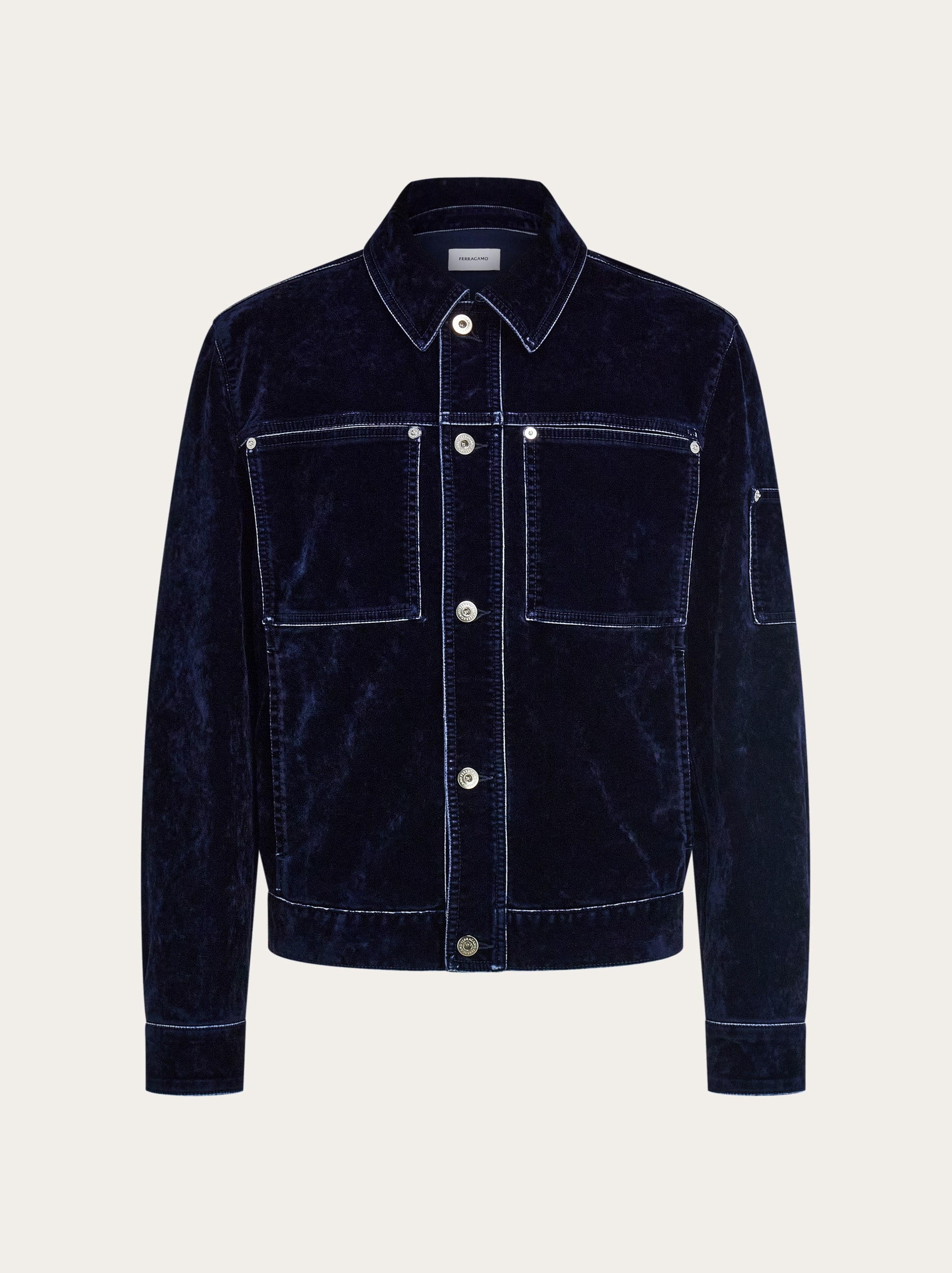 Ferragamo Men Trucker jacket Blue