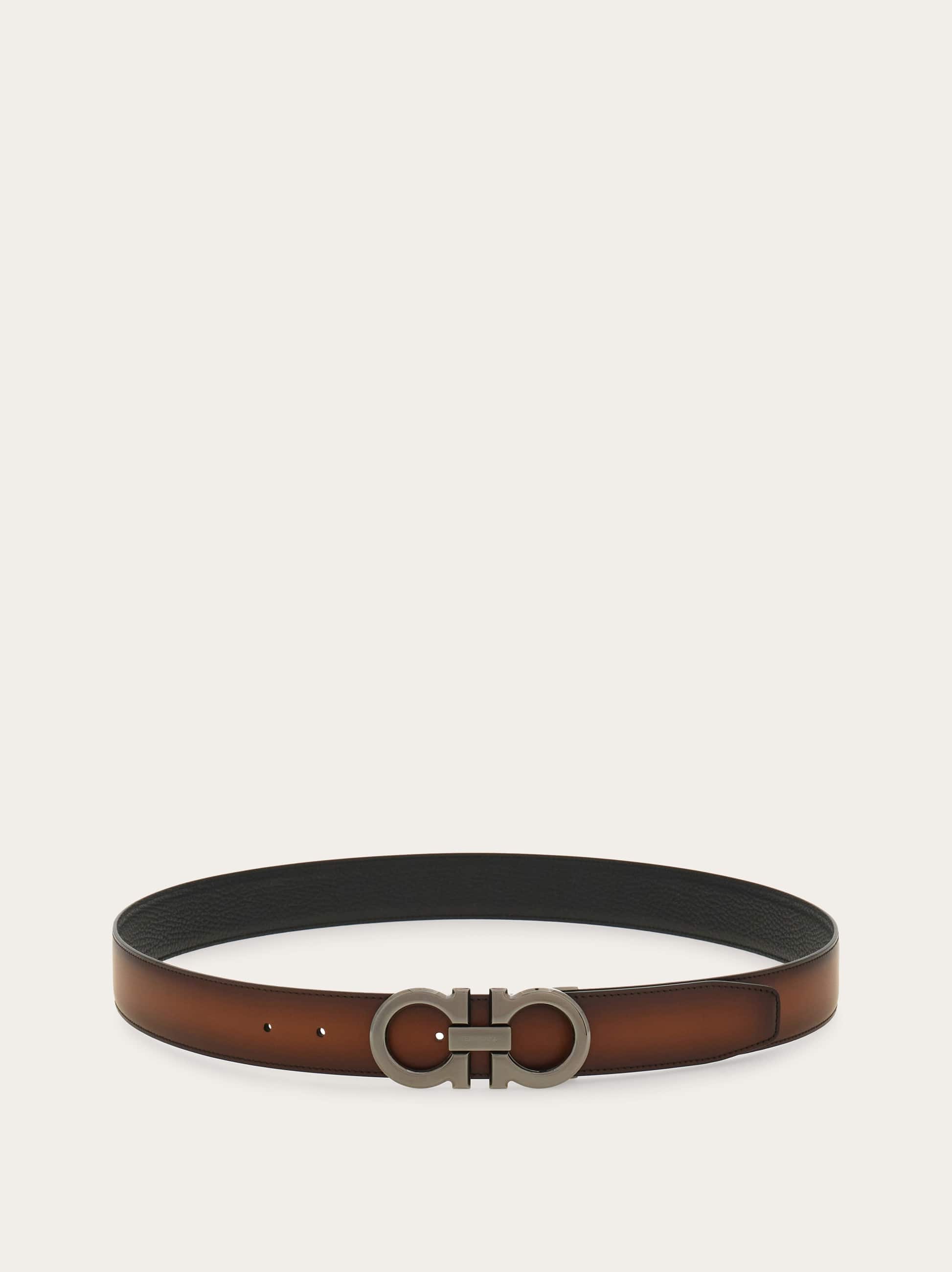  Ferragamo Herren Verstellbarer Gancini Wendegürtel Braun 