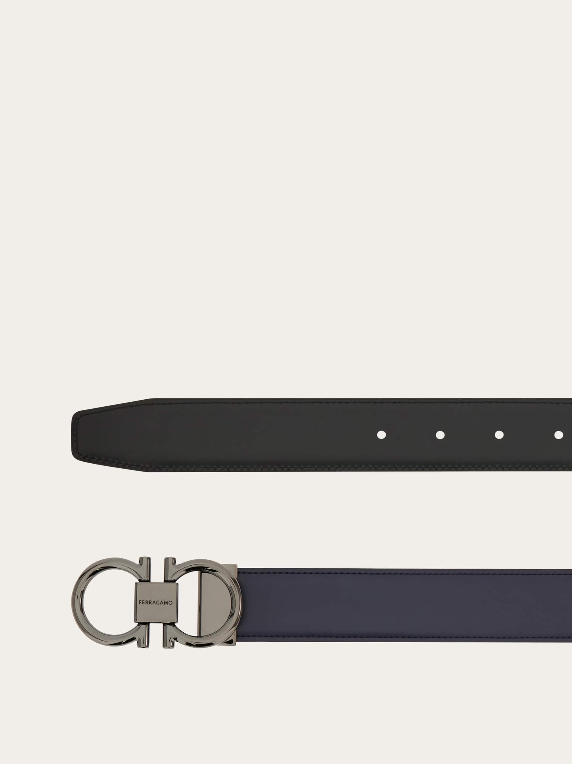  Ferragamo Herren Verstellbarer Gancini Wendegürtel Blau 