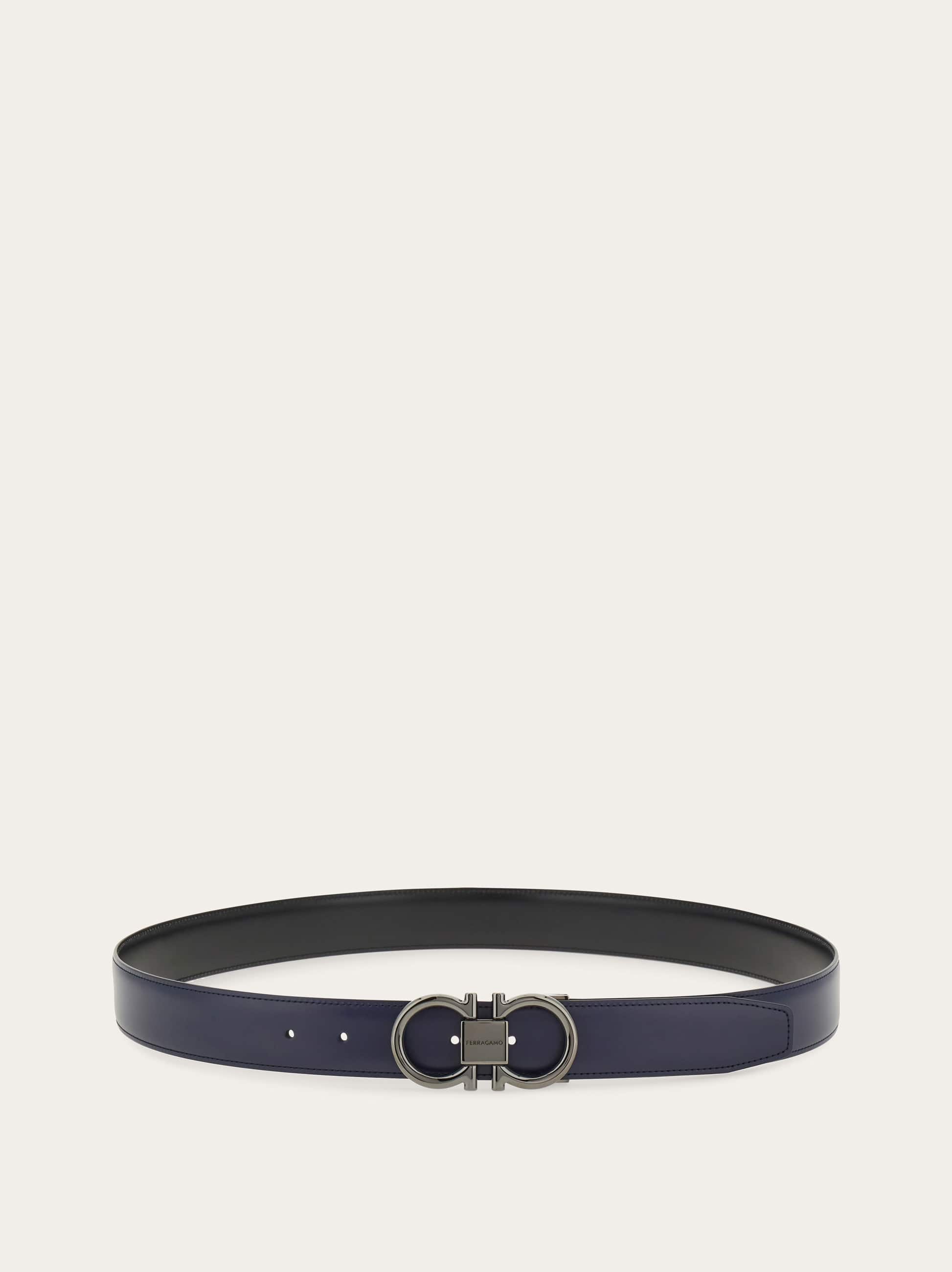  Ferragamo Herren Verstellbarer Gancini Wendegürtel Blau 