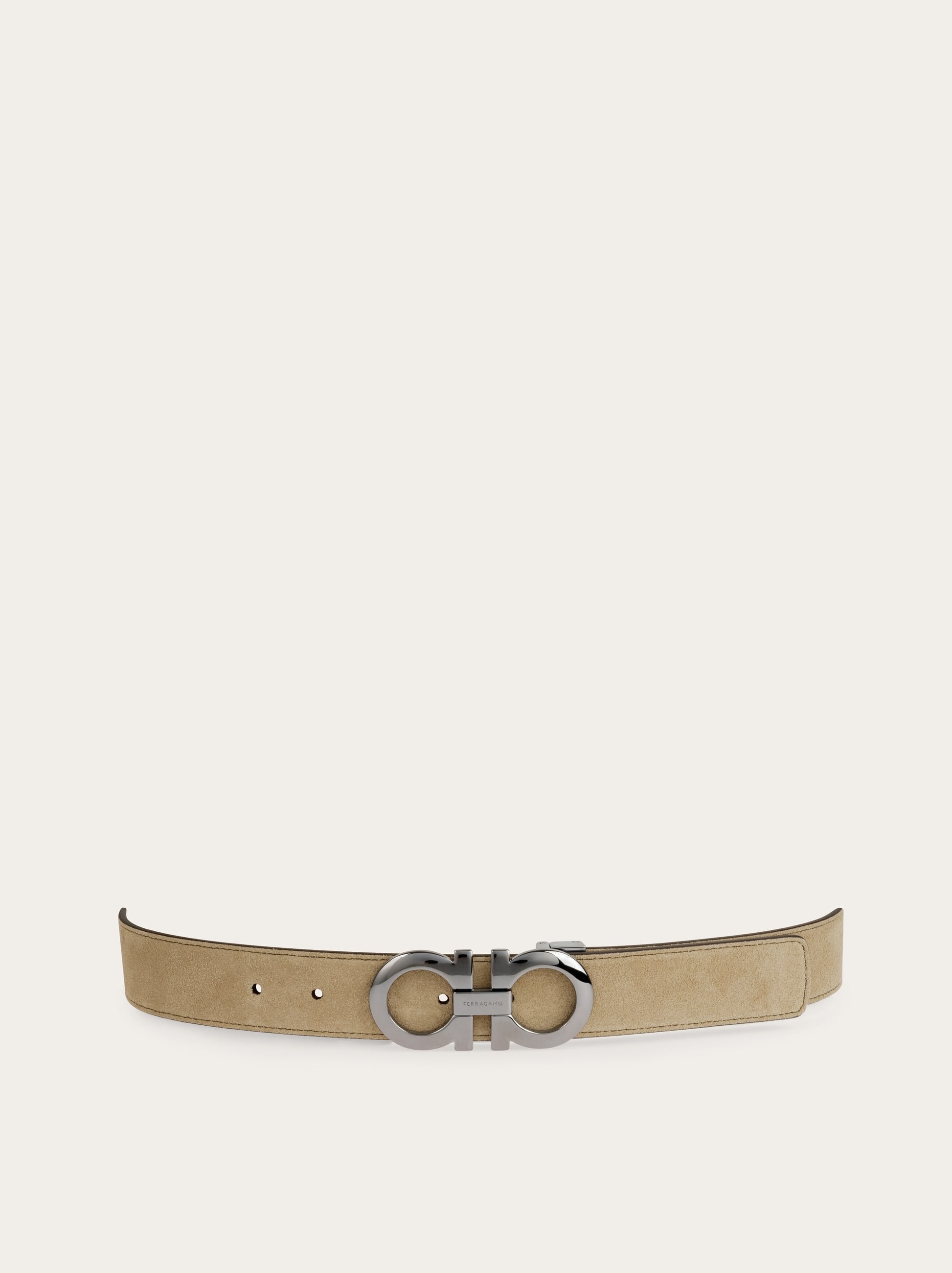 Ferragamo Adjustable Gancini Belt In Brown