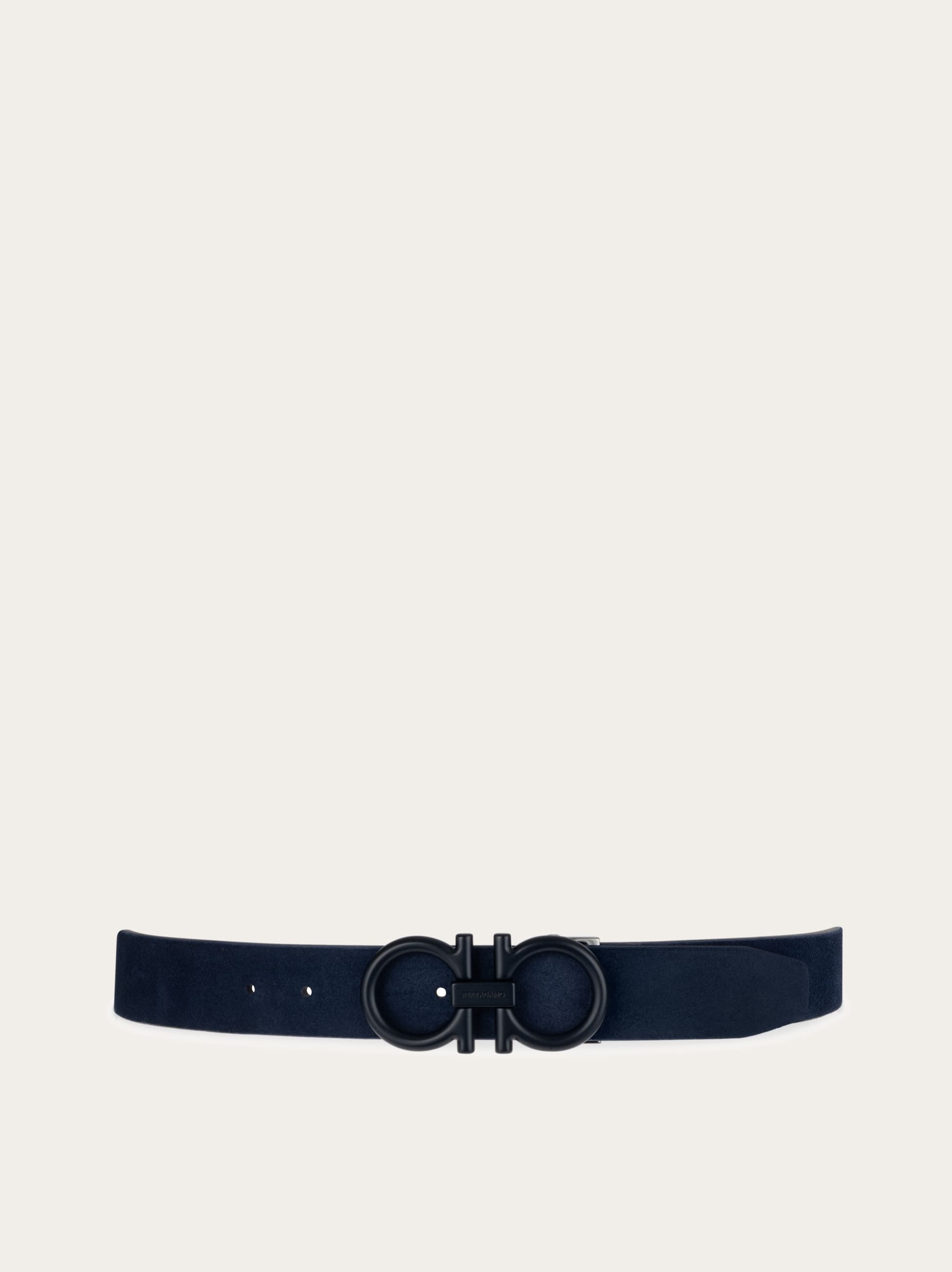 Ferragamo Adjustable Gancini Belt In Black