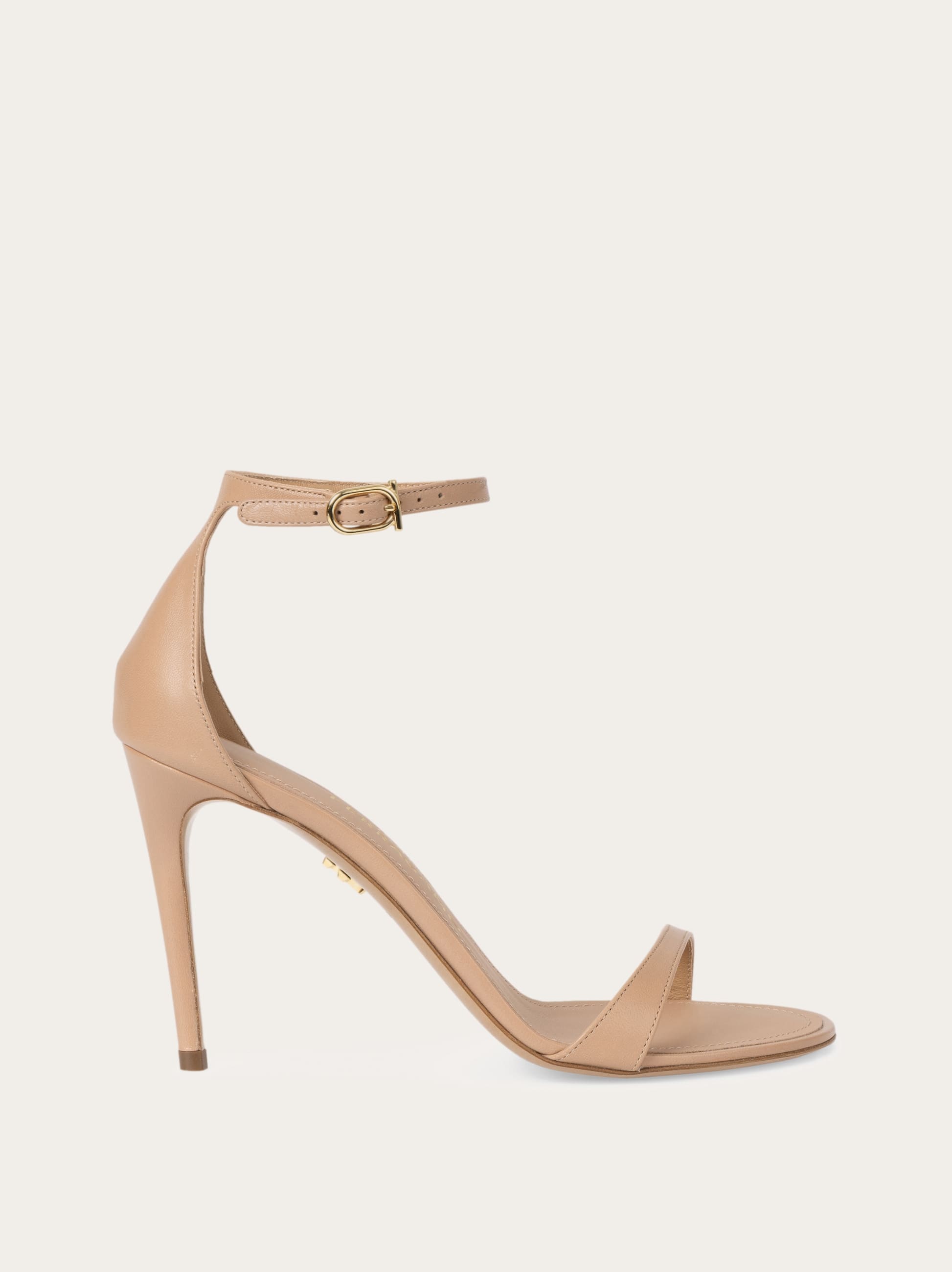 Ferragamo Women Strappy stiletto sandal Beige Size 5.5