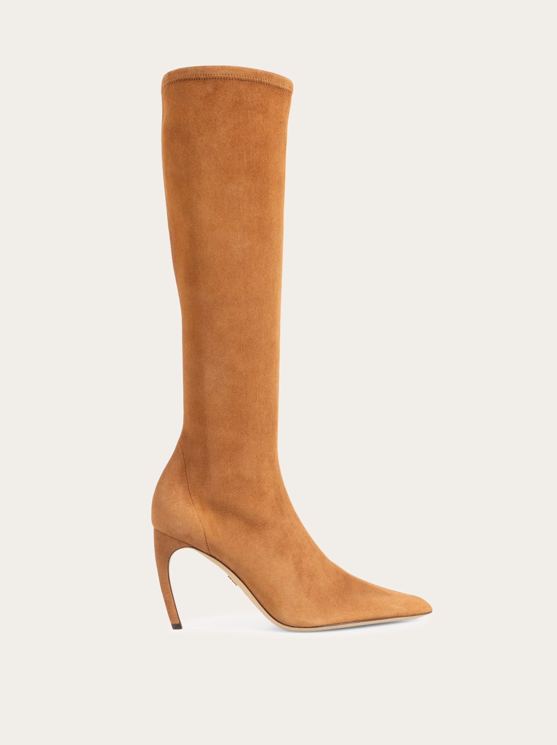 Ferragamo Knee High Boot In Orange
