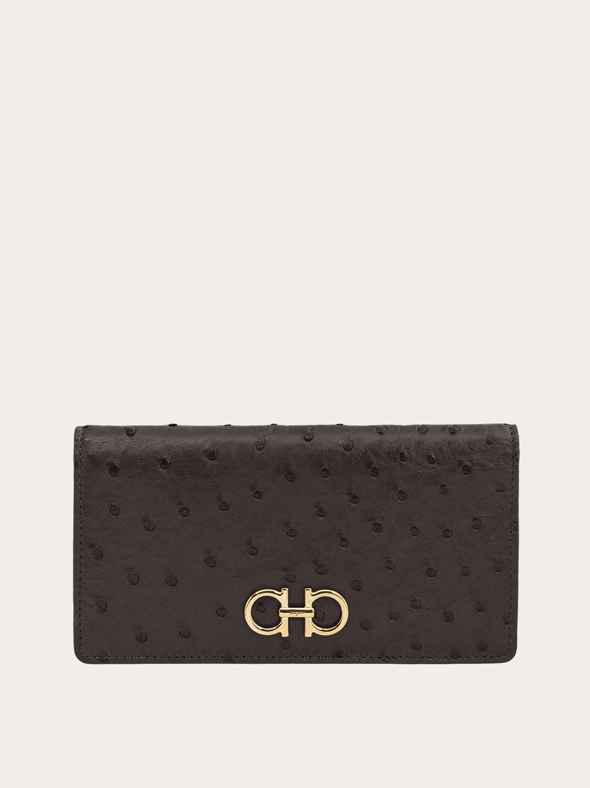 Ferragamo Gancini Continental Wallet In Brown