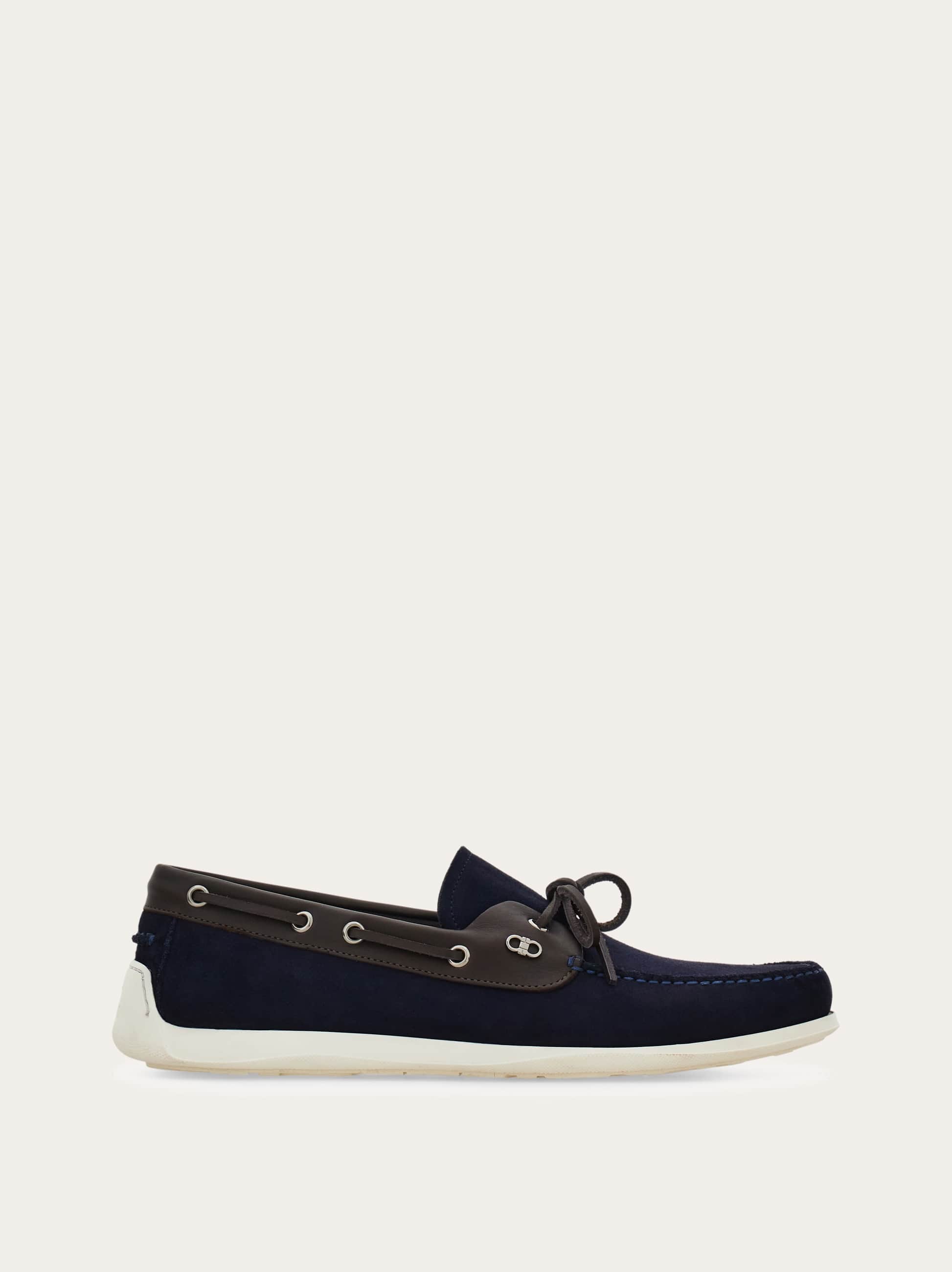 Ferragamo Uomo Boat shoe Blu Taglia 39