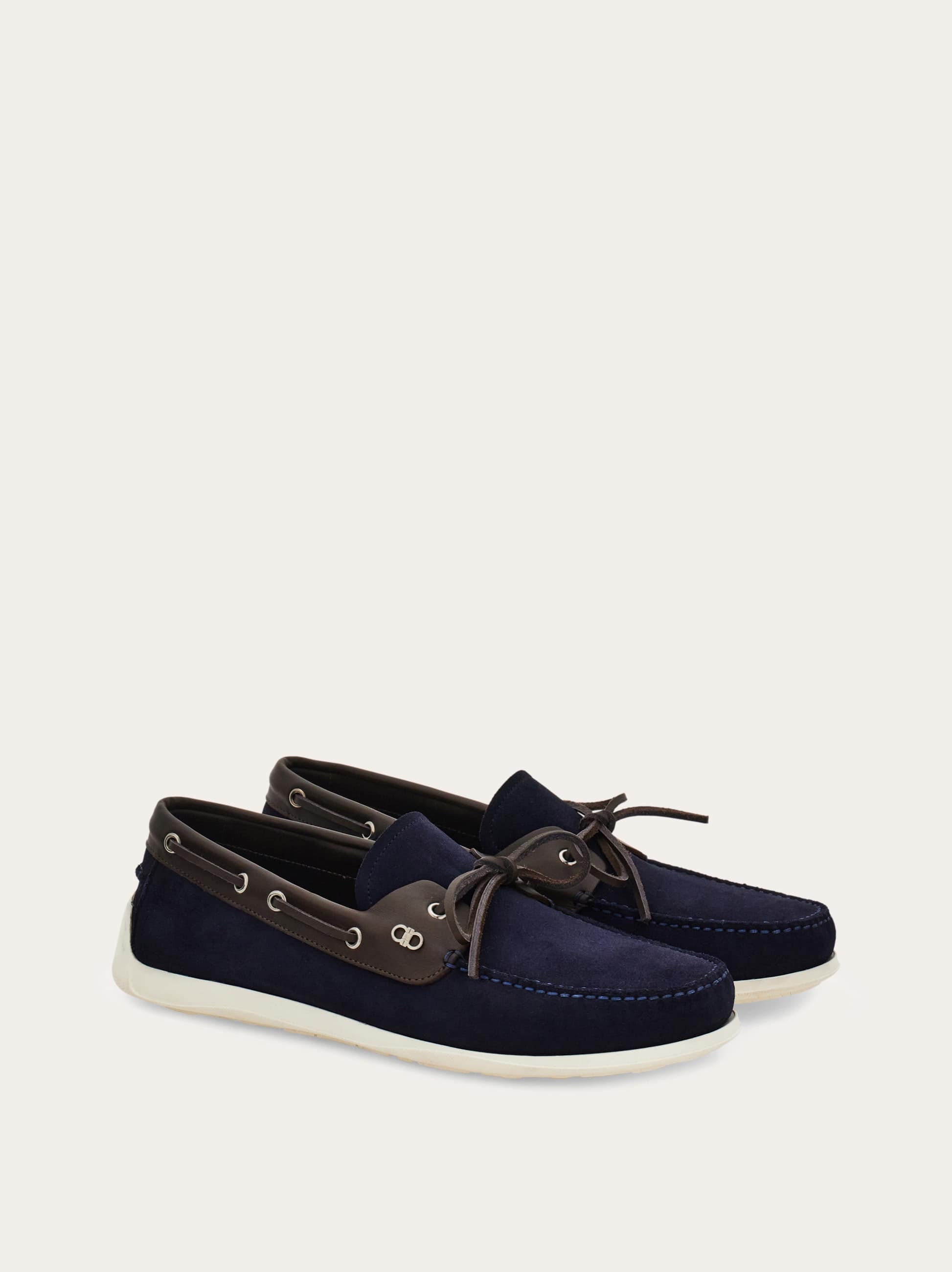  Ferragamo Herren Bootsschuh Blau Größe 39 