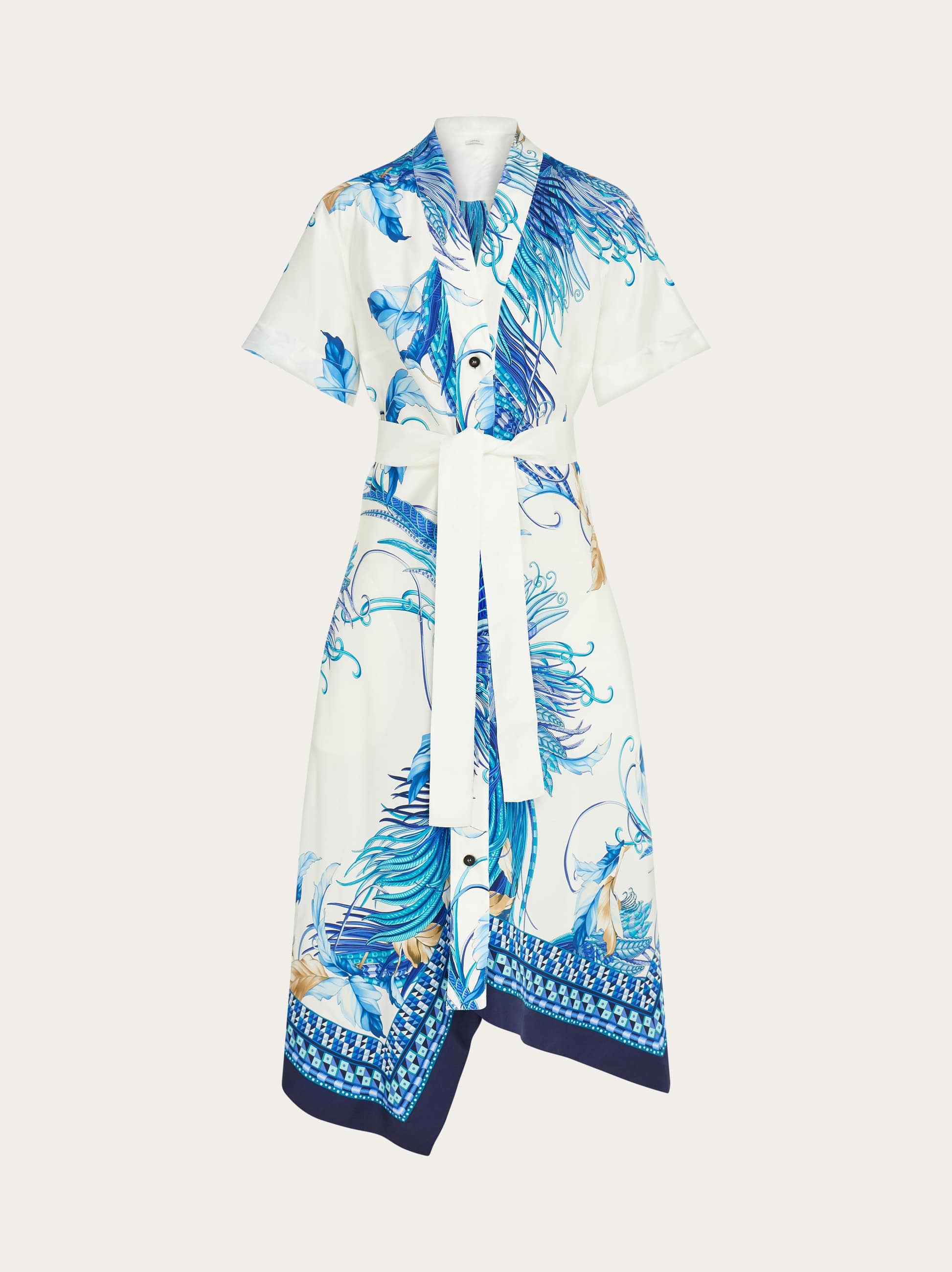 Ferragamo Donna Abito midi asimmetrico Blu