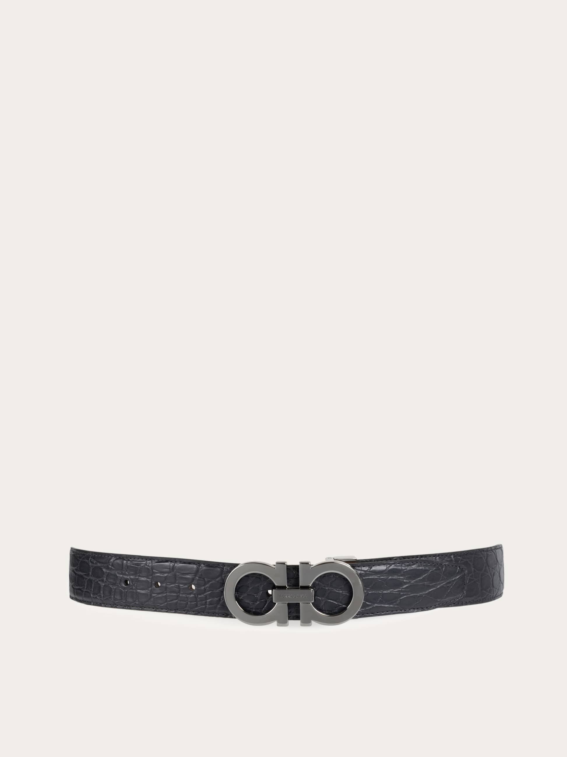 Ferragamo Adjustable Gancini Belt In Sand