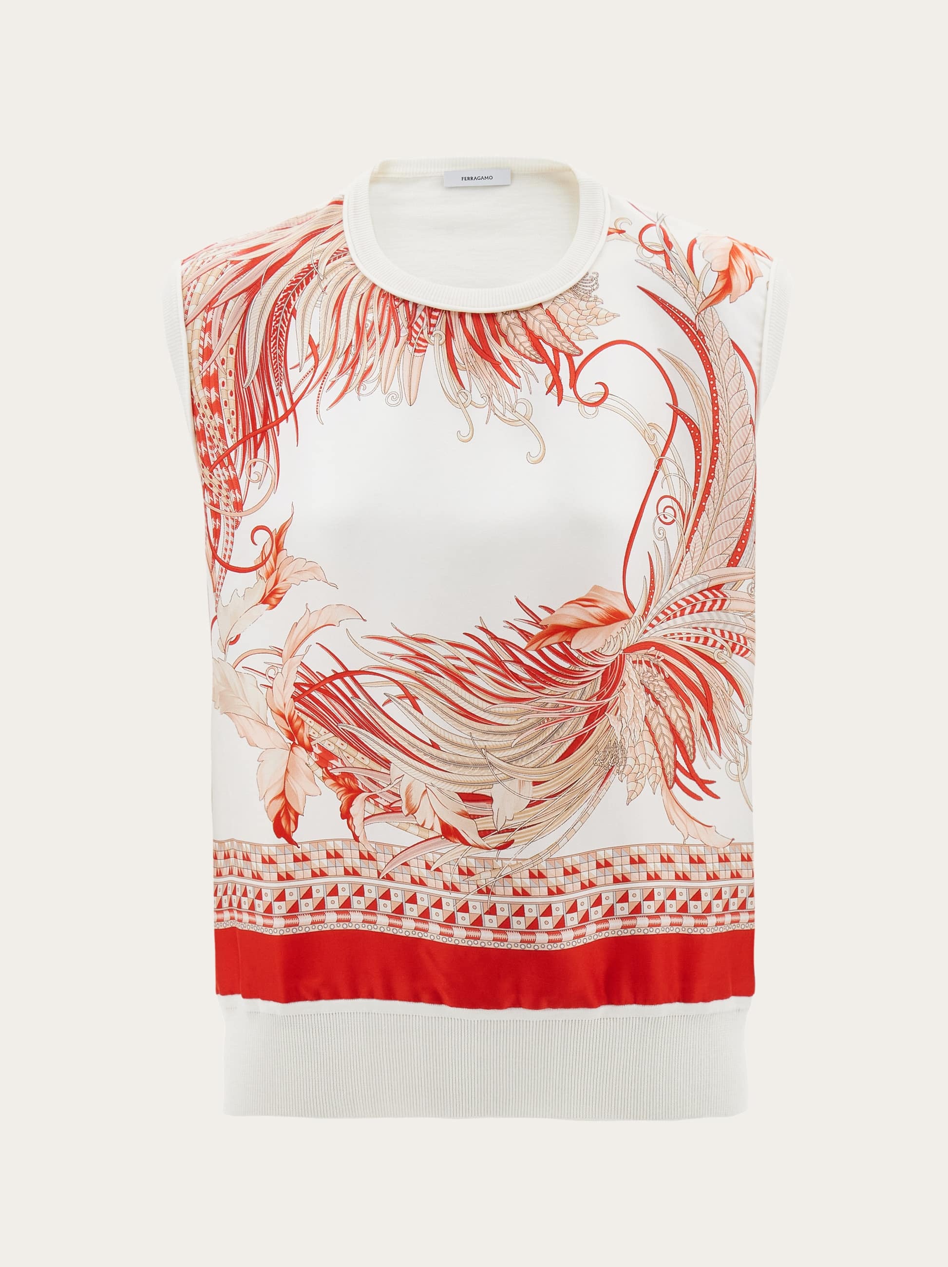 Ferragamo Sleeveless Sweater In White