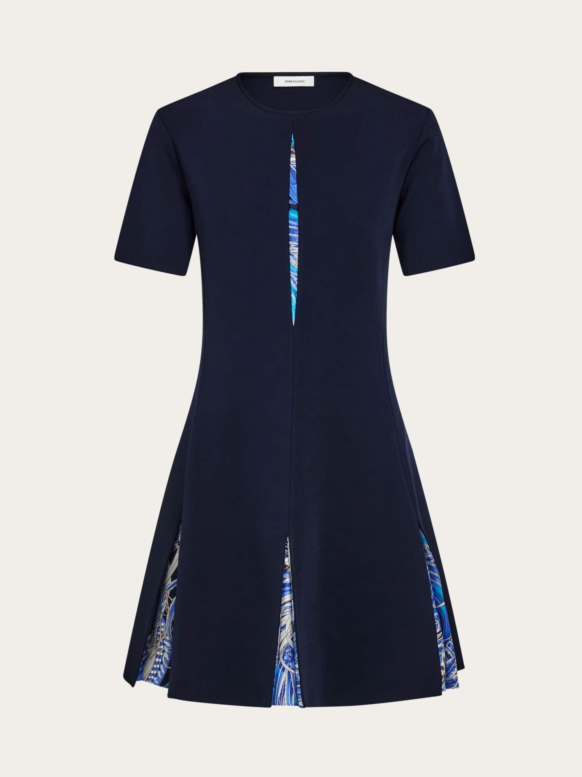 Ferragamo Donna Abito in maglia con inserti stampati Blu