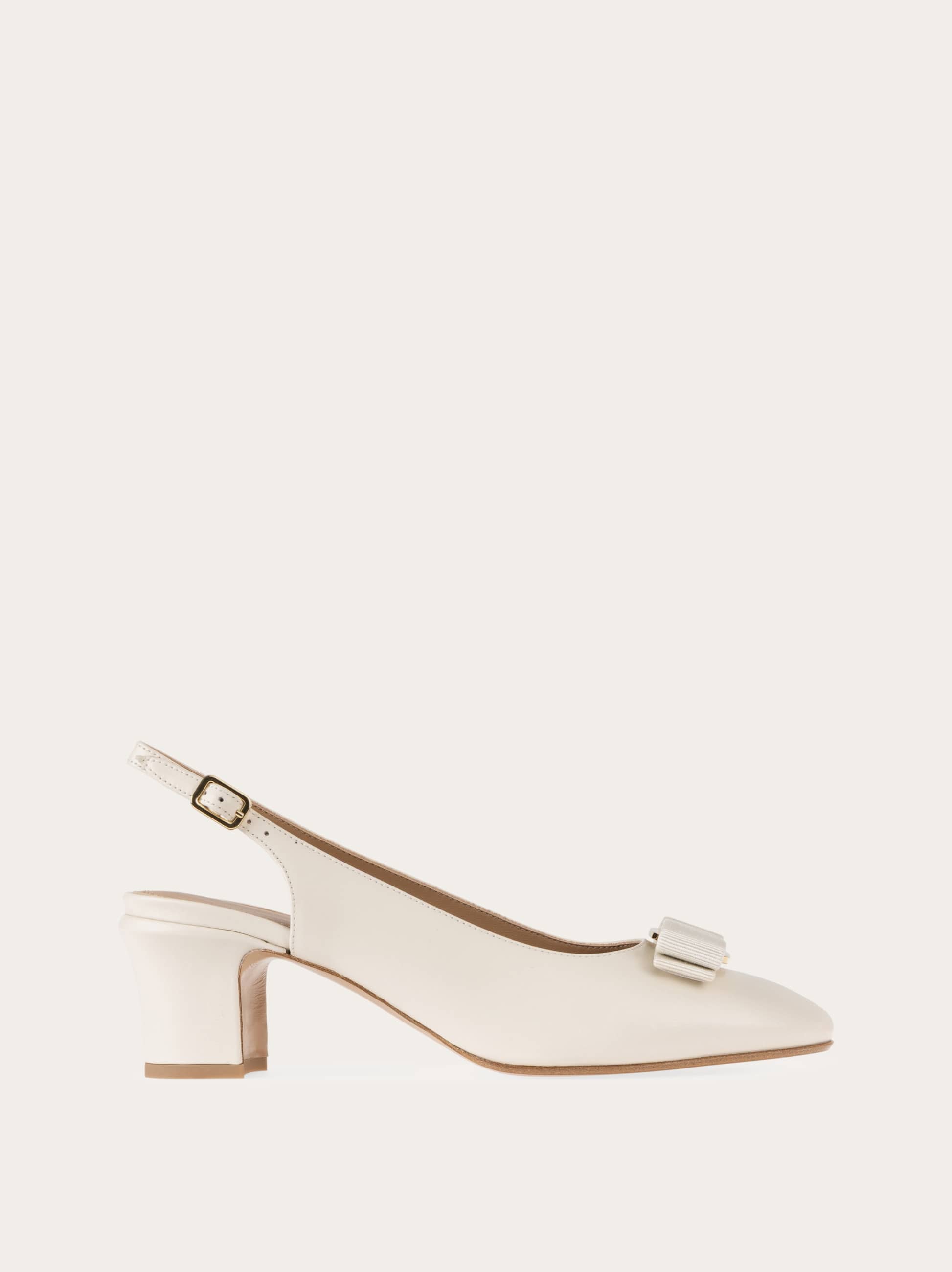 Ferragamo Women Vara bow slingback pump White Size 5