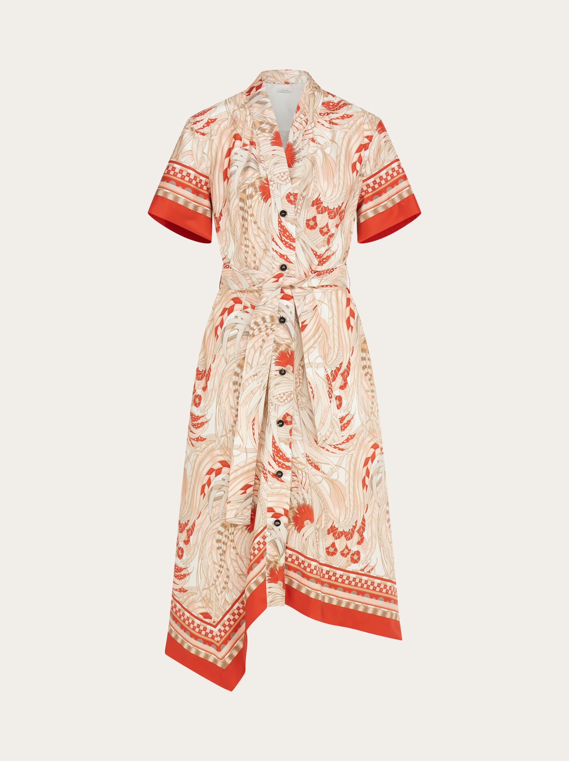 Ferragamo Donna Abito midi asimmetrico Rosa