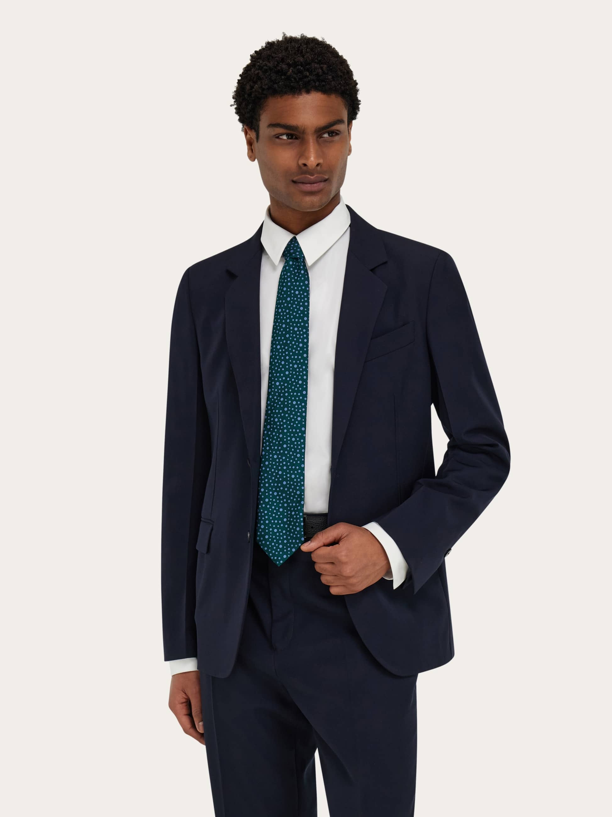  Ferragamo Herren Seidenkrawatte Mit Pünktchen-print - Infinite Inspirations Grün 