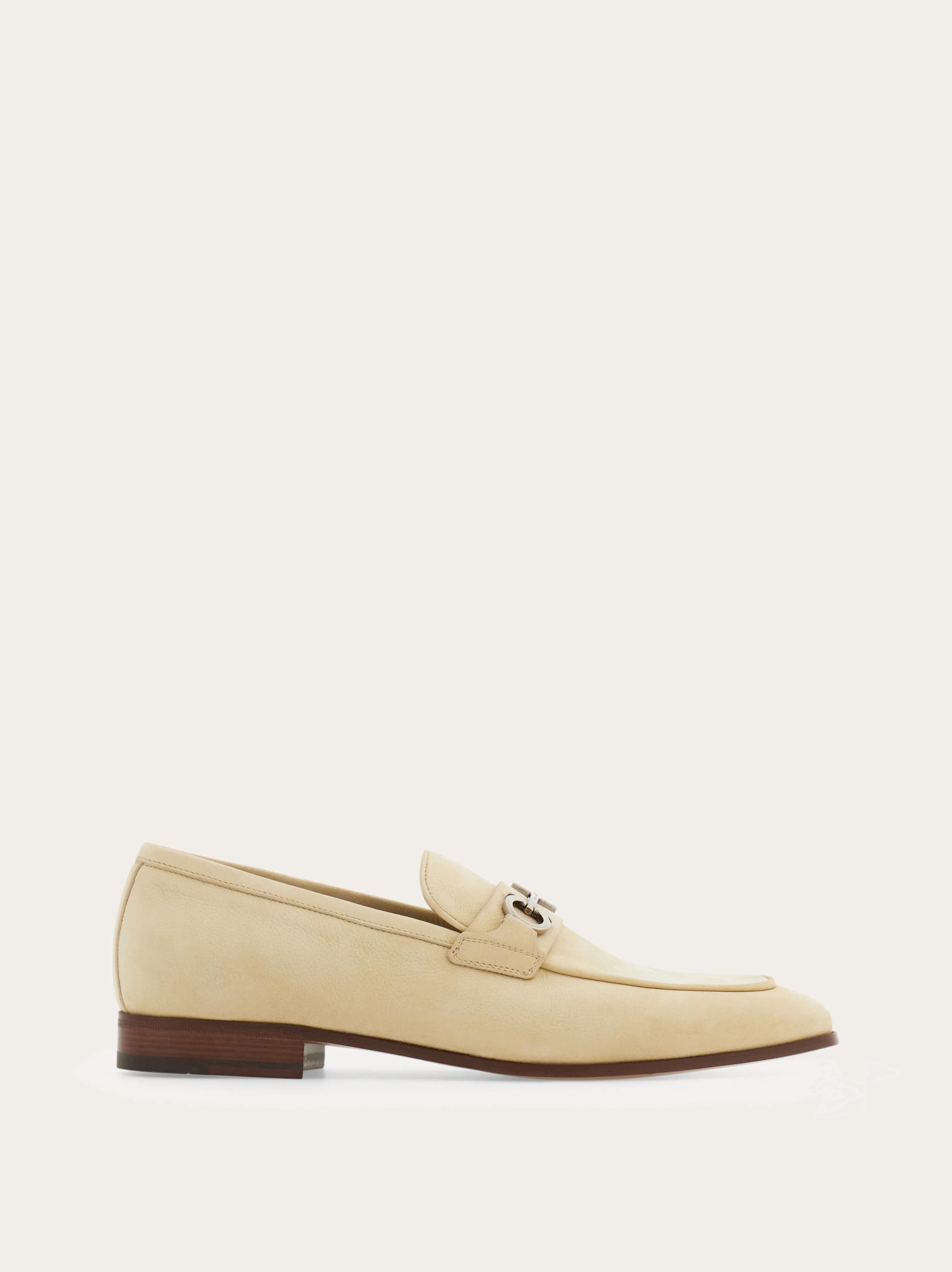 Ferragamo Uomo Mocassino ornamento Gancini Beige Taglia 40