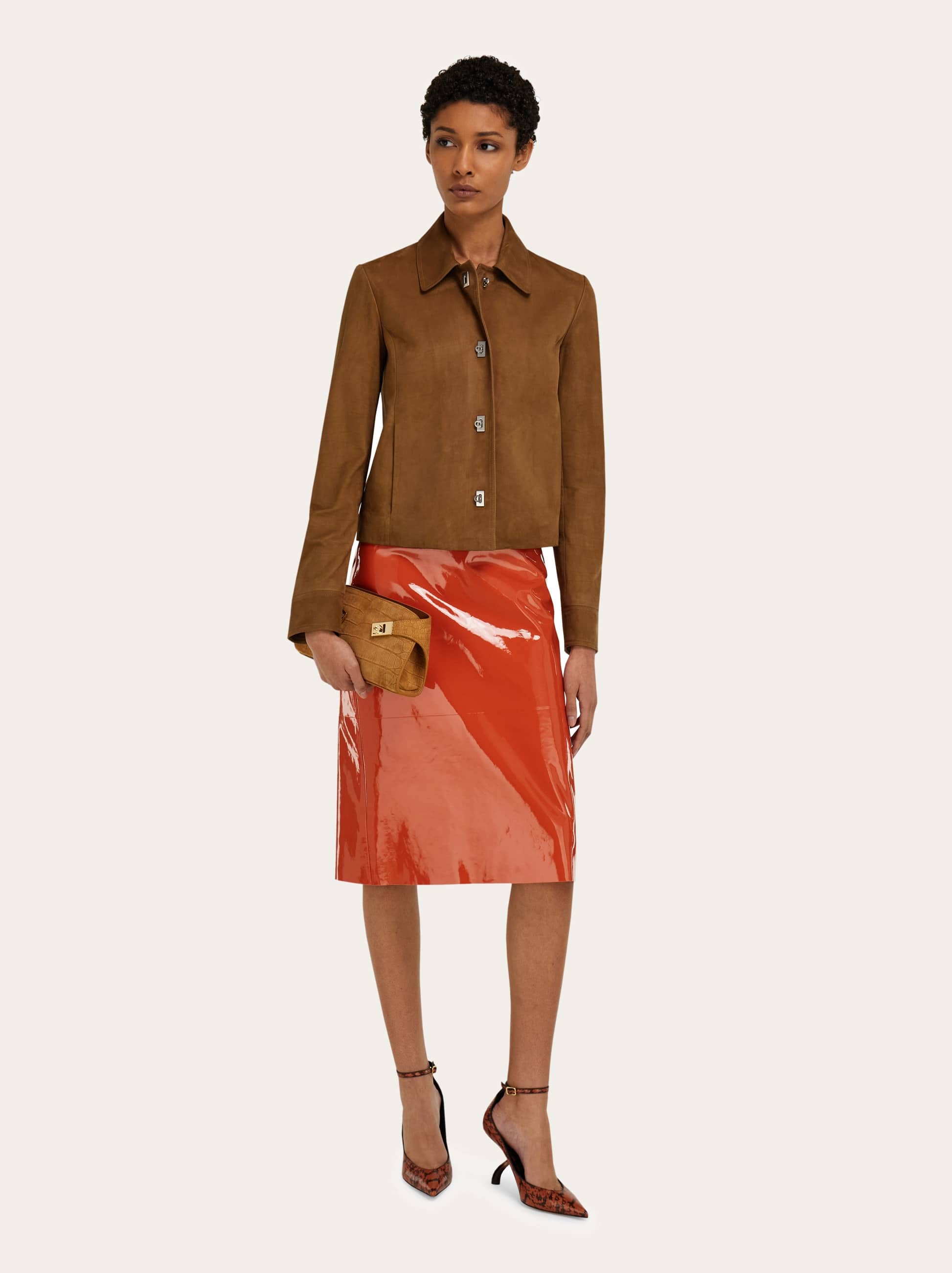  Ferragamo Damen Hug Umhängetäschchen Braun 