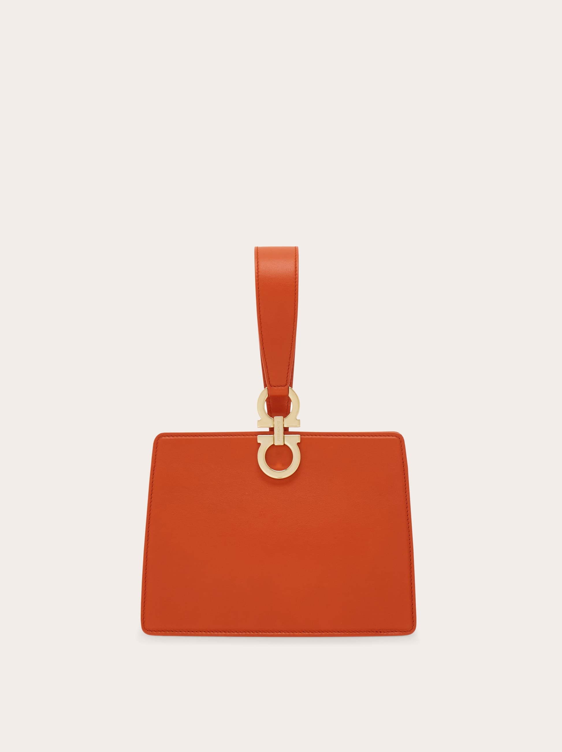 Ferragamo Mini Clutch In Orange