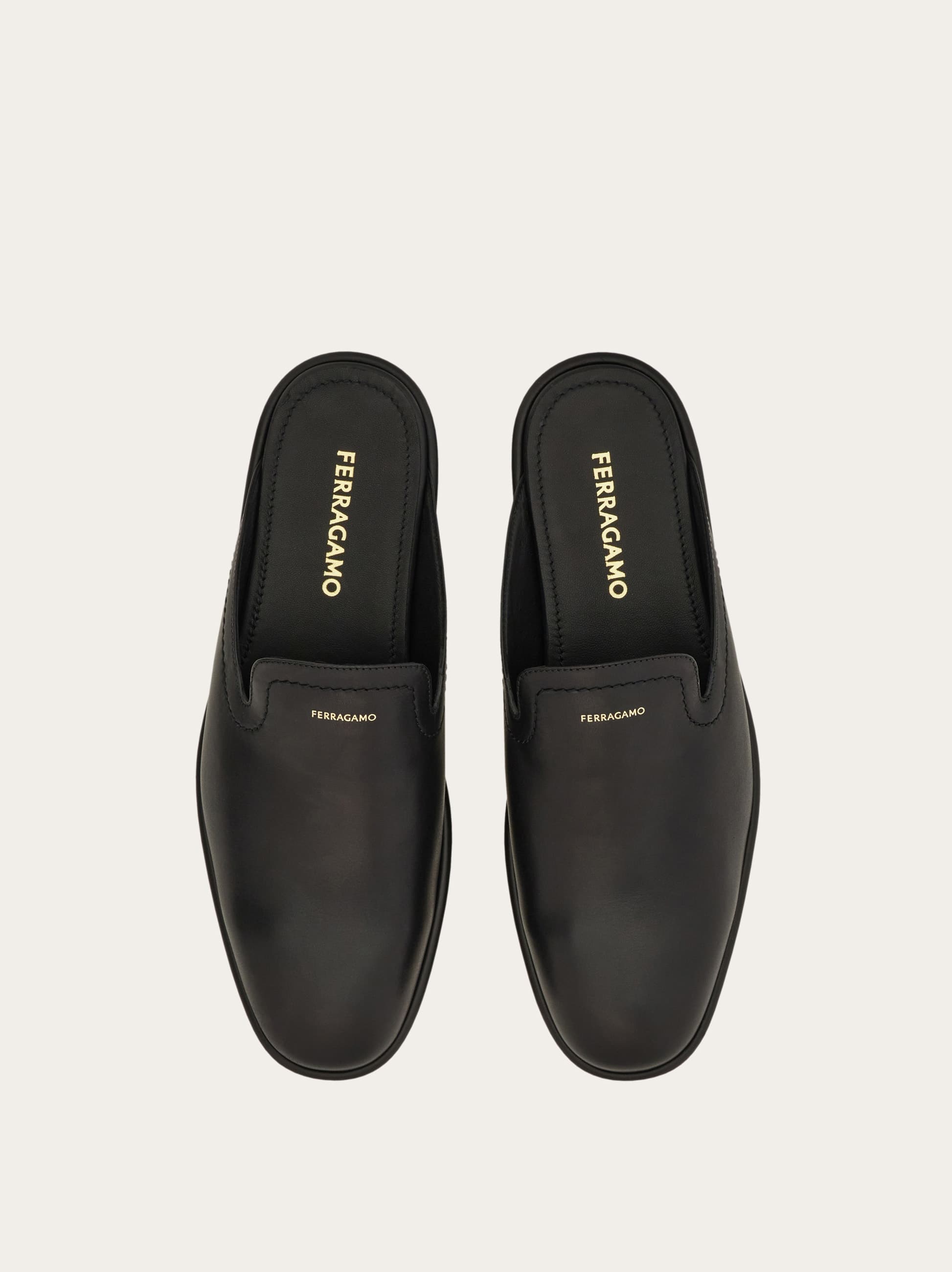  Ferragamo Herren Mule Schwarz Größe 41.5 