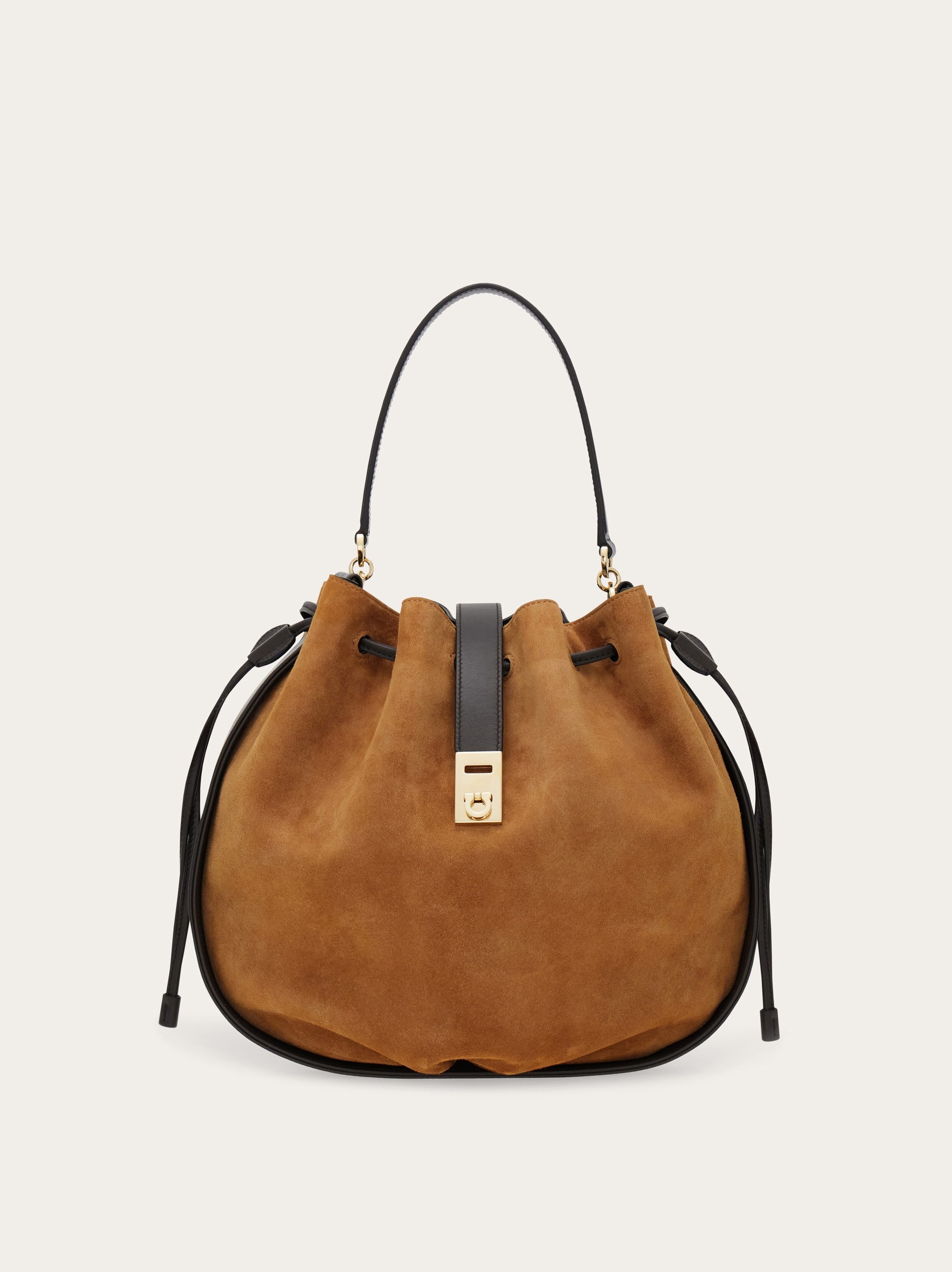 Ferragamo Hug Bucket Bag In Brown