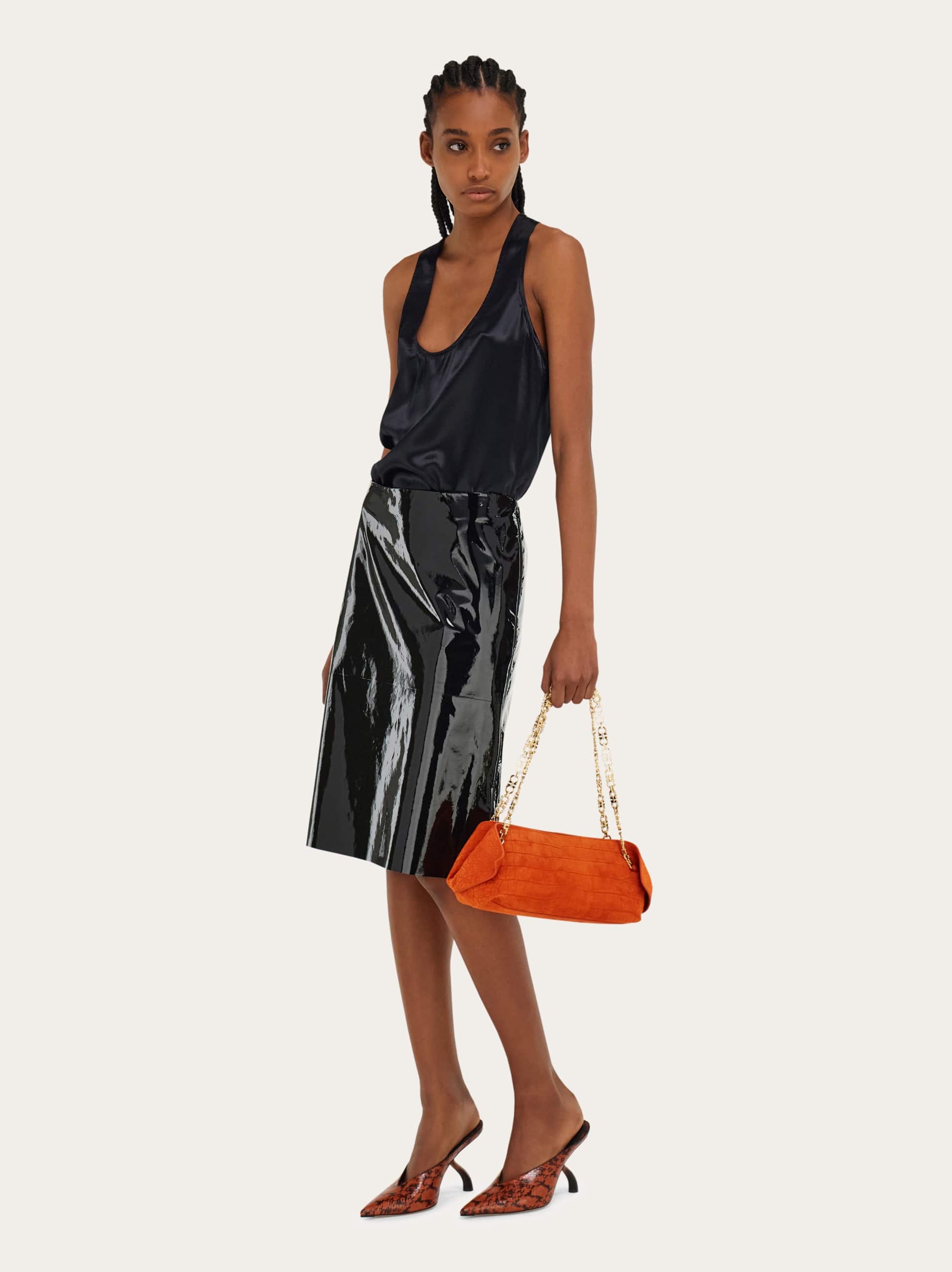  Ferragamo Damen Schultertasche (s) Orange 
