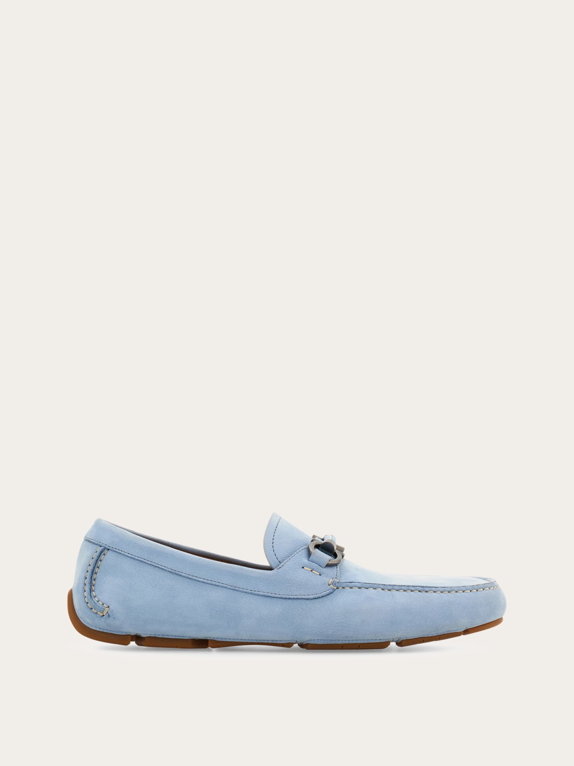 Ferragamo Uomo Driver ornamento Gancini Blu Taglia 39.5