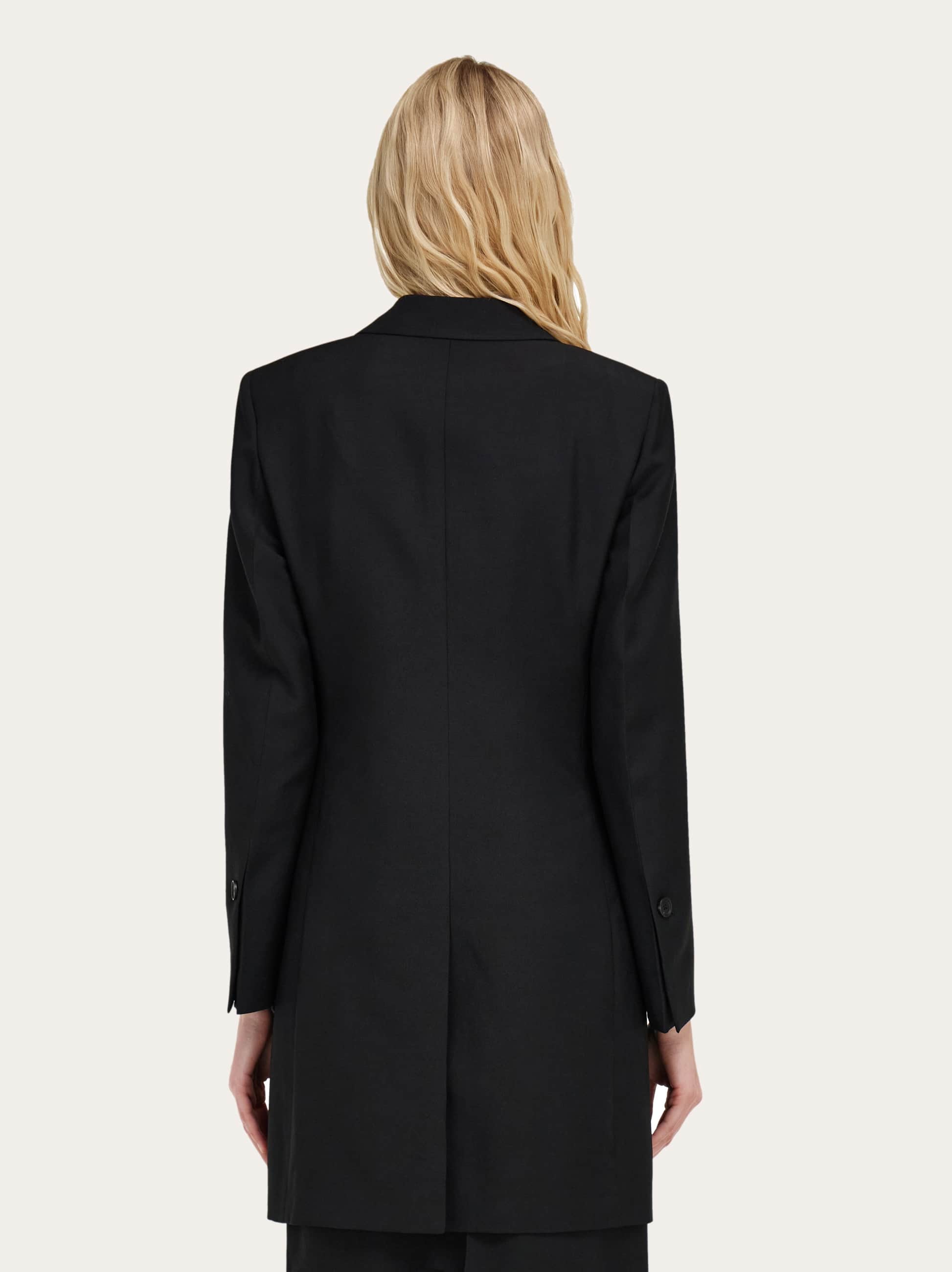  Ferragamo Damen Zweireihiger Blazer Schwarz 