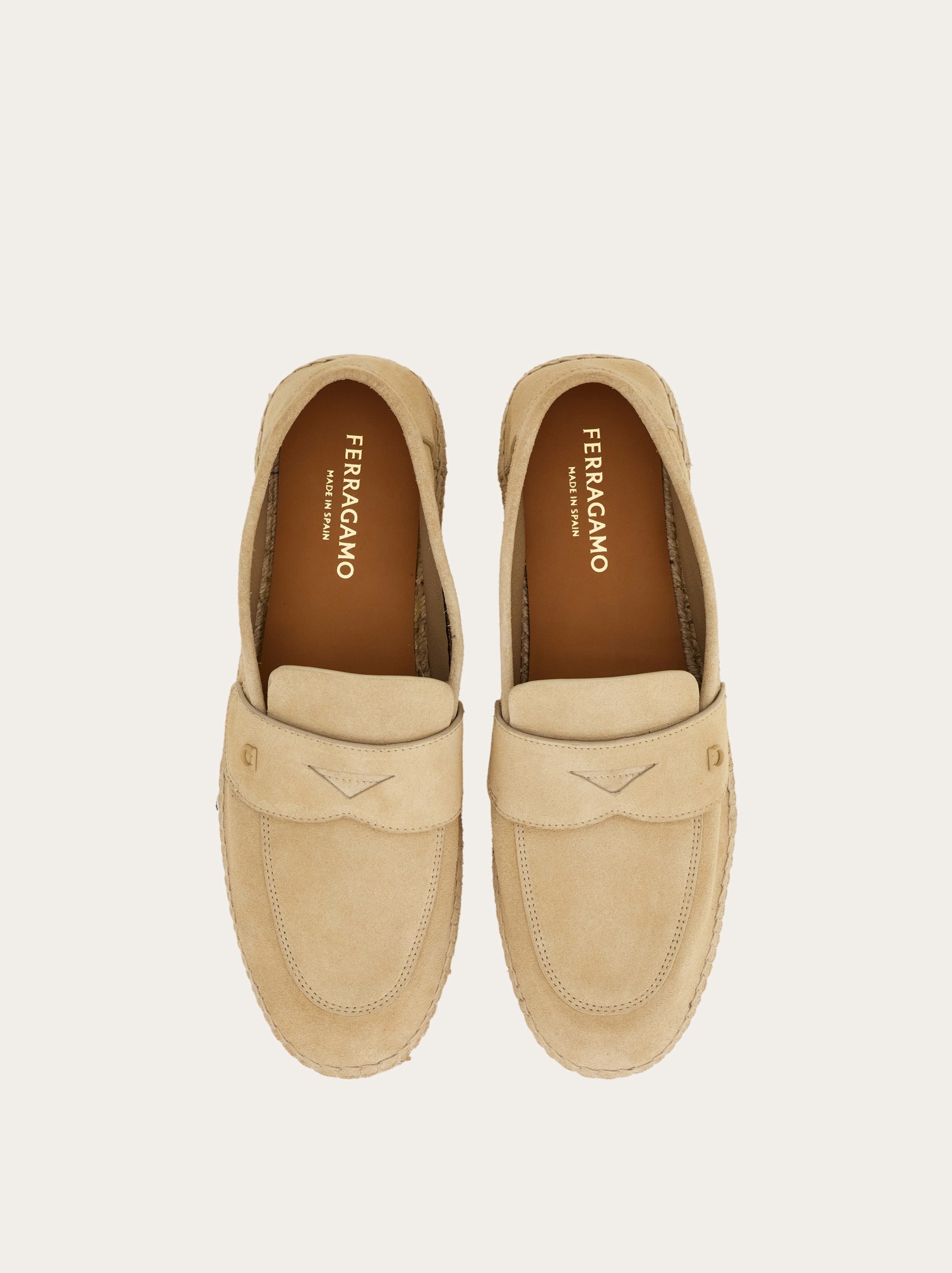  Ferragamo Herren Espadrille-loafer Beige Größe 39 
