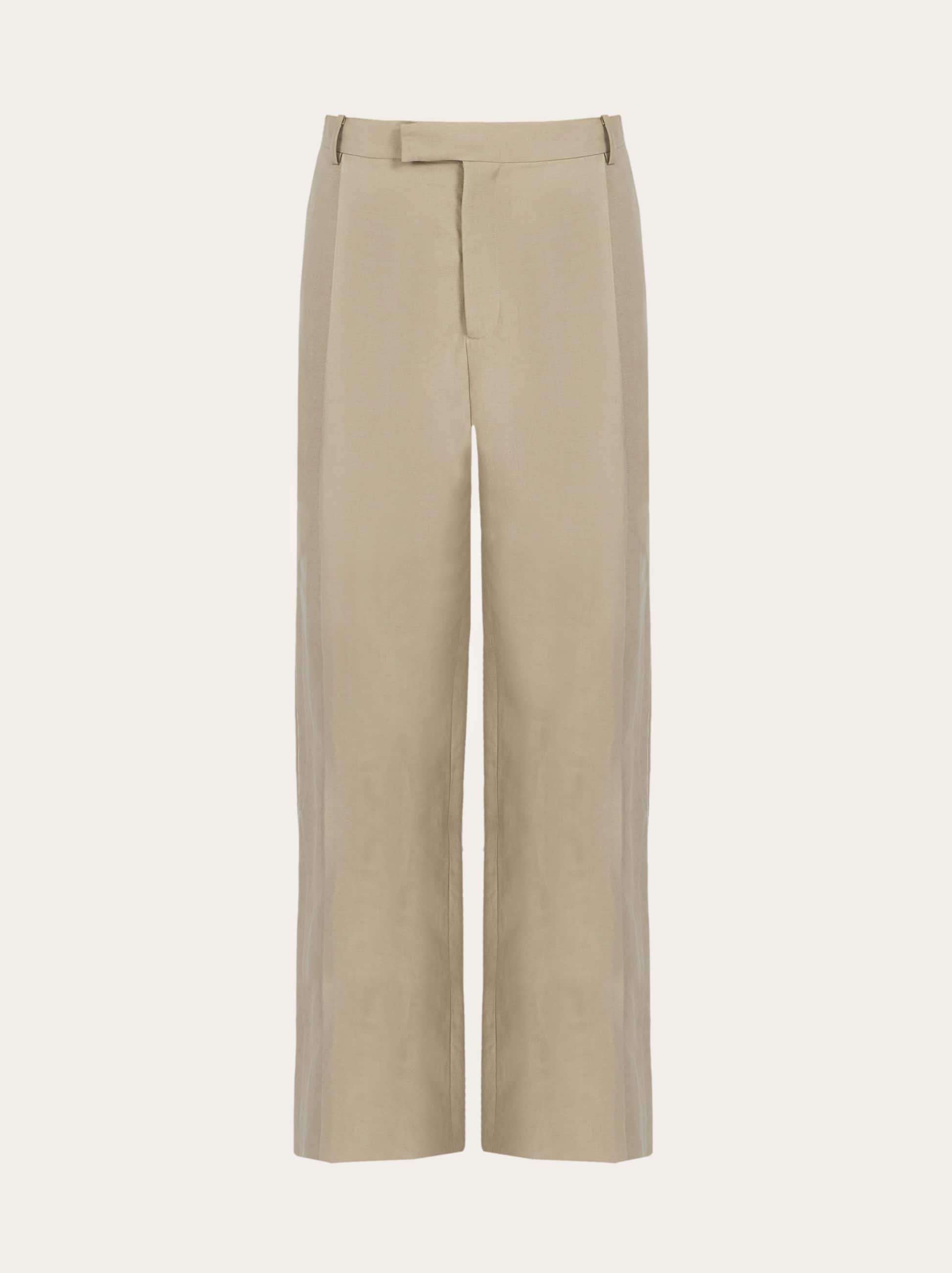 Ferragamo Uomo Pantalone sartoriale morbido Beige