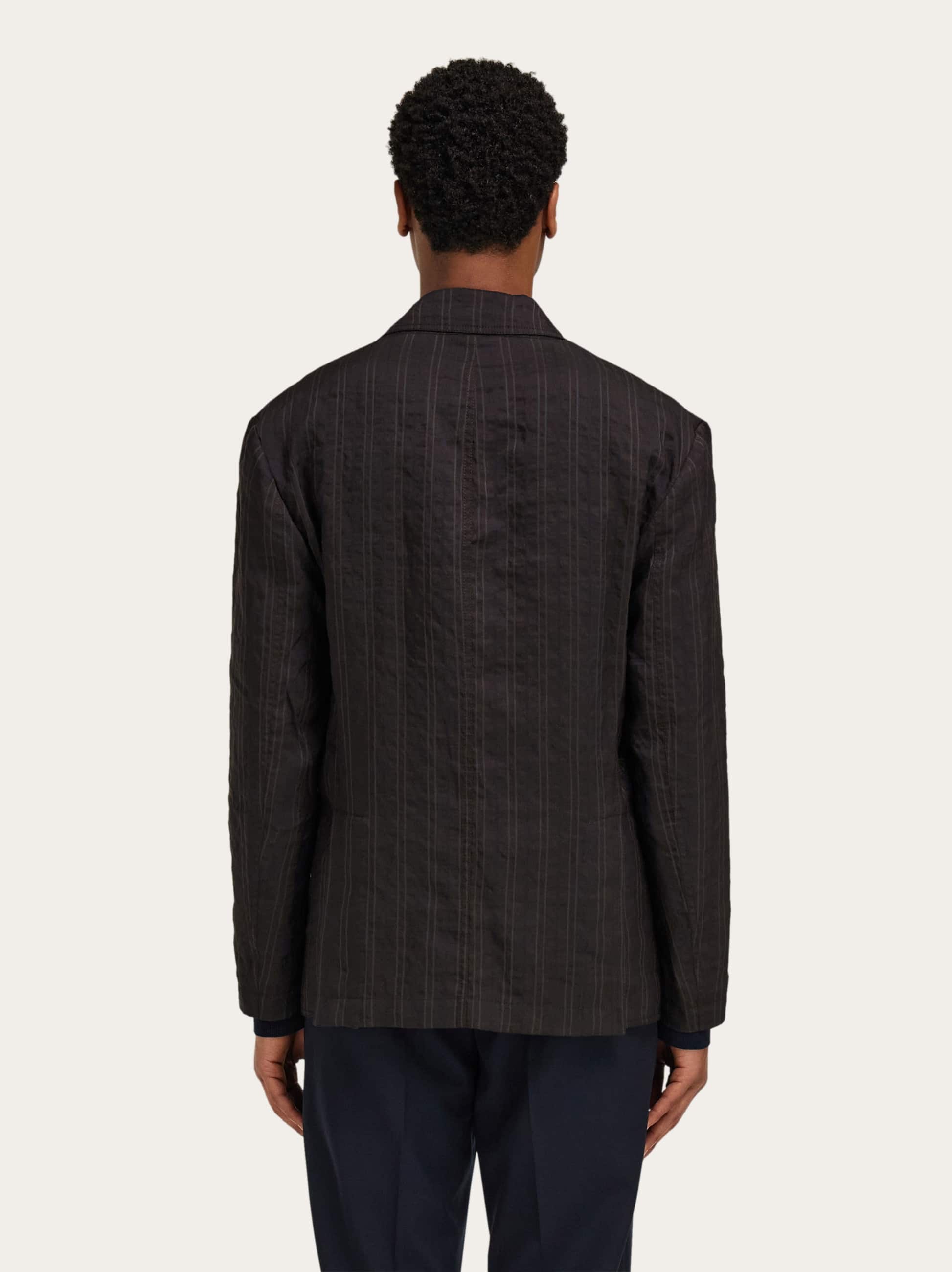  Ferragamo Men Single Breasted Blazer Brown 