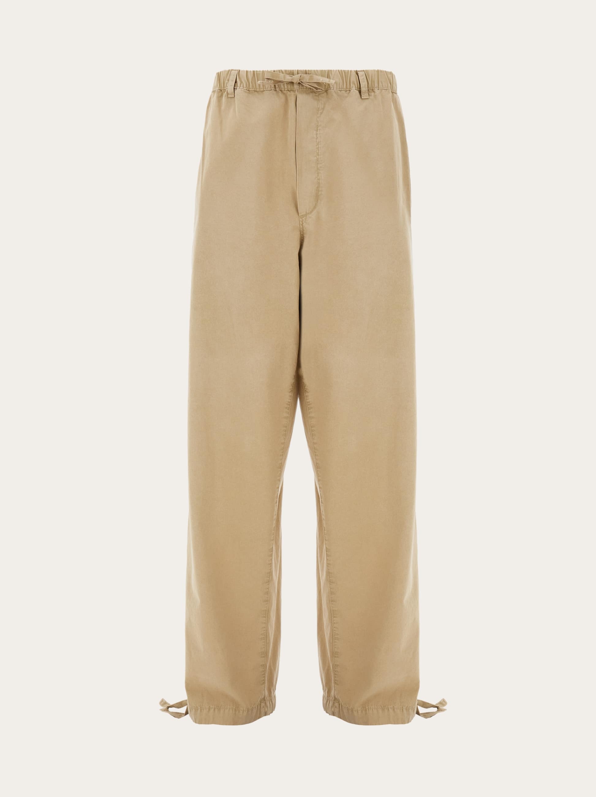 Ferragamo Uomo Pantaloni loose fit Beige