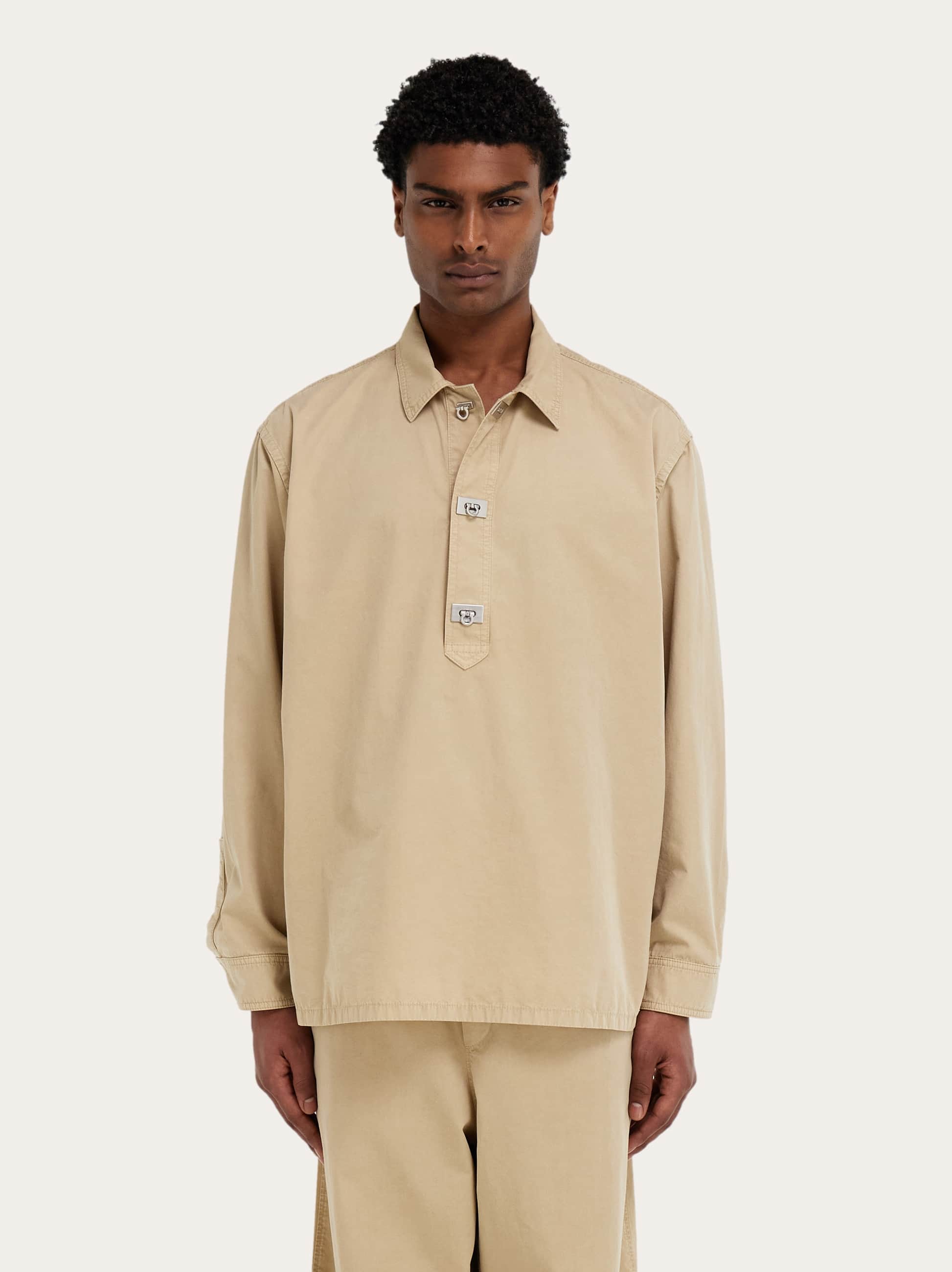  Ferragamo Herren Polo-oberhemd Beige 